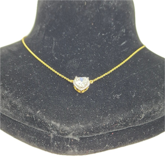 Suraj Bhan Jewellery Hub - Luxury Silver Heart Pendant Necklace