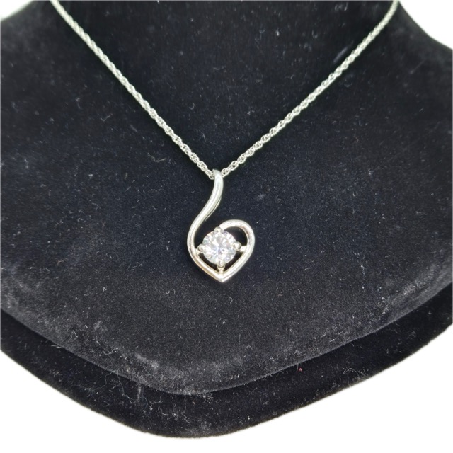 Suraj Bhan Jewellery Hub - 92.5 Silver Heart Pendant Necklace
