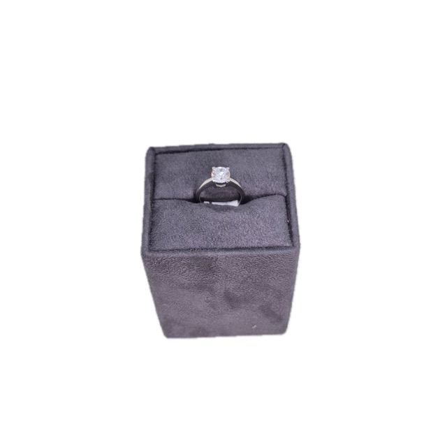 Silver Cushion Halo Ring