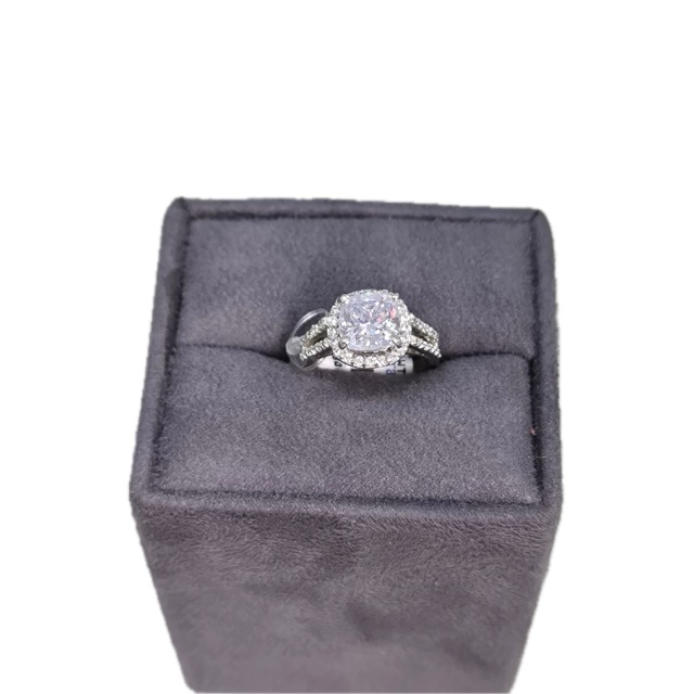 Suraj Bhan Jewellery Hub - Sterling Silver Cushion Ring