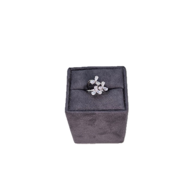 Suraj Bhan Jewellery Hub - Silver CZ Flower Ring