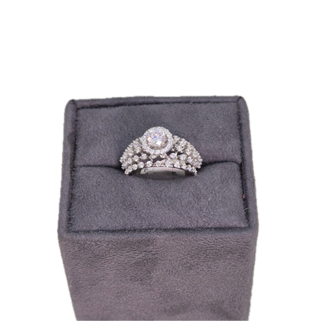 Suraj Bhan Jewellery Hub - Silver Enchanting Marquise Solitaire Ring