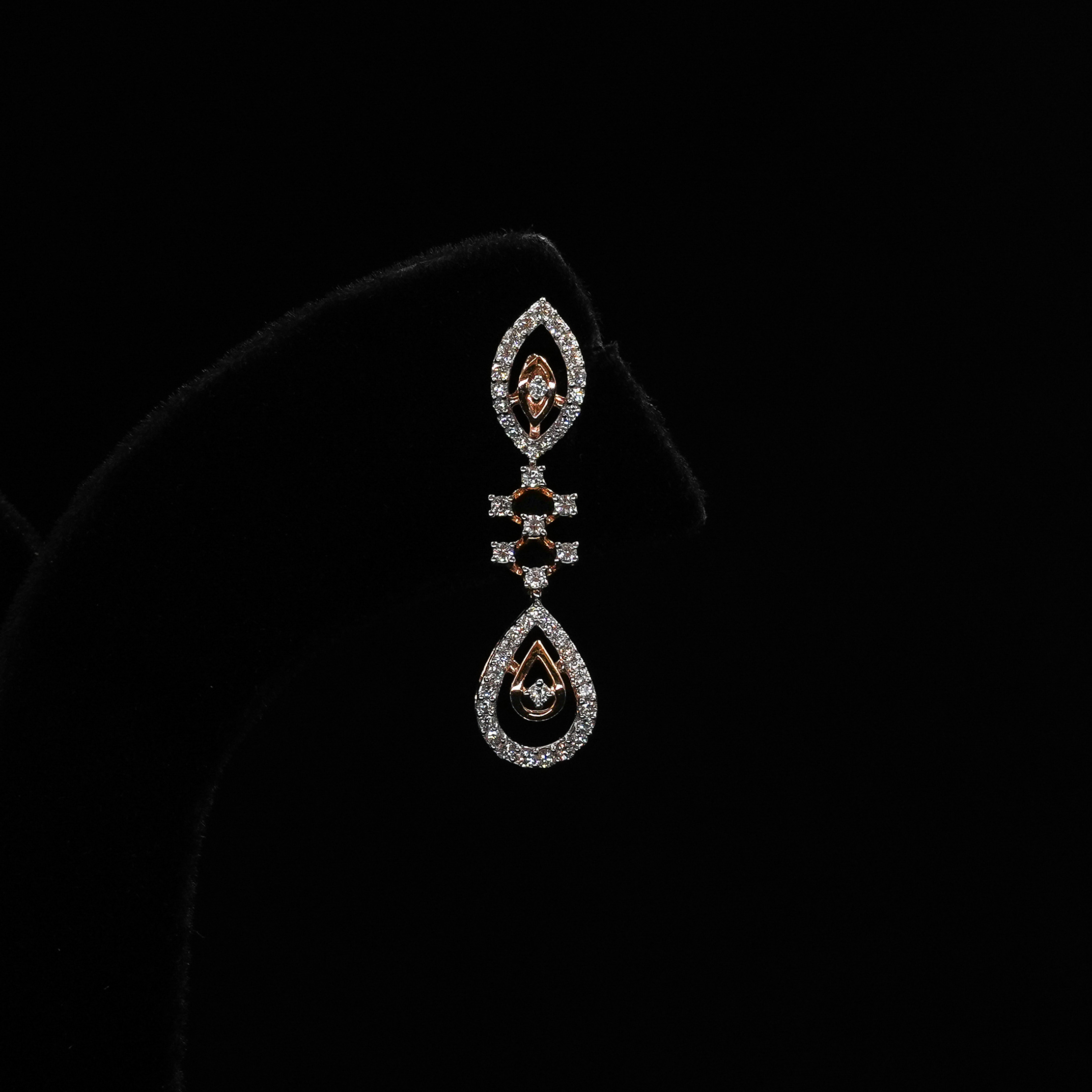 Diamond Pear Drop Earrings