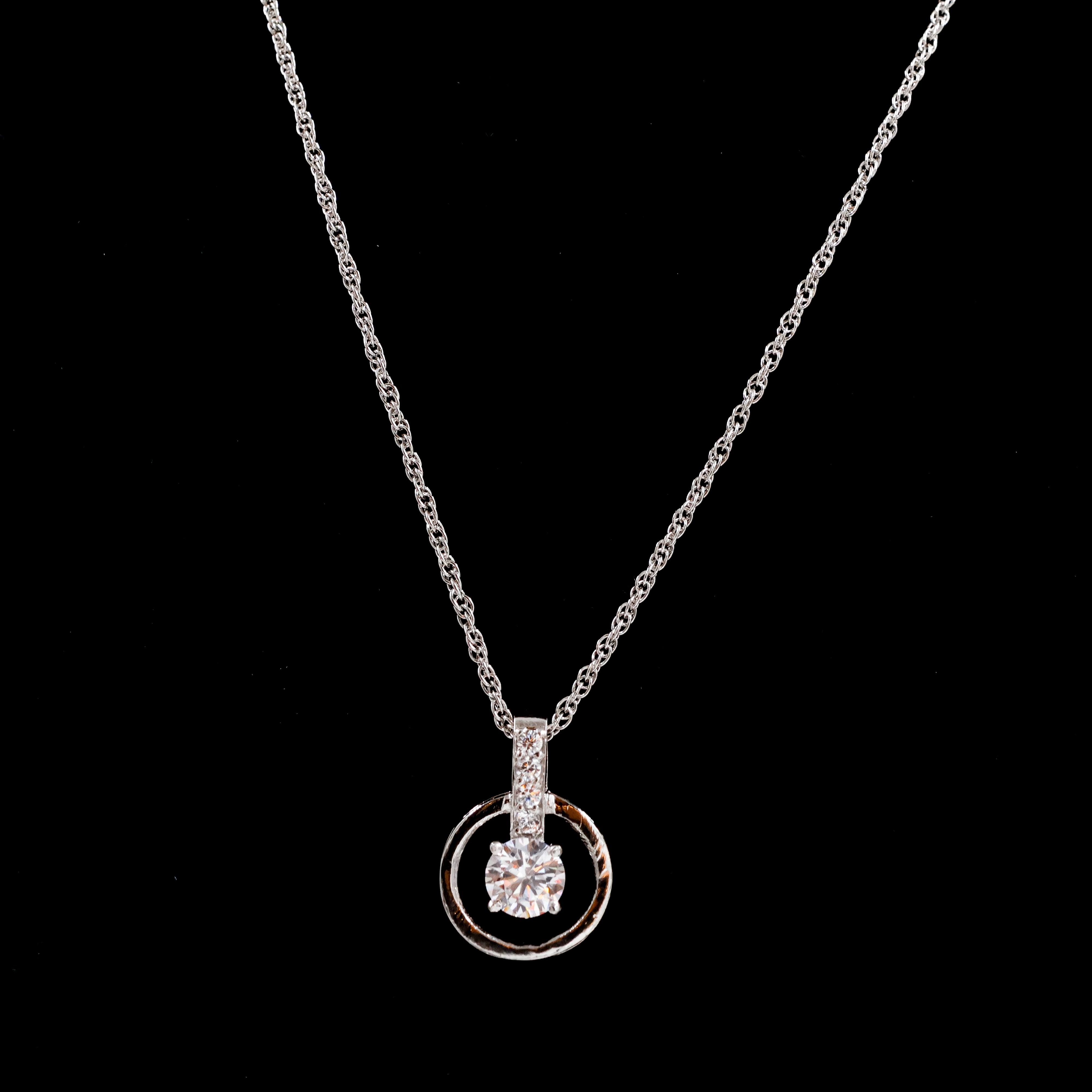 Silver Chain with Ring Pendant - Silver Chain With Locket