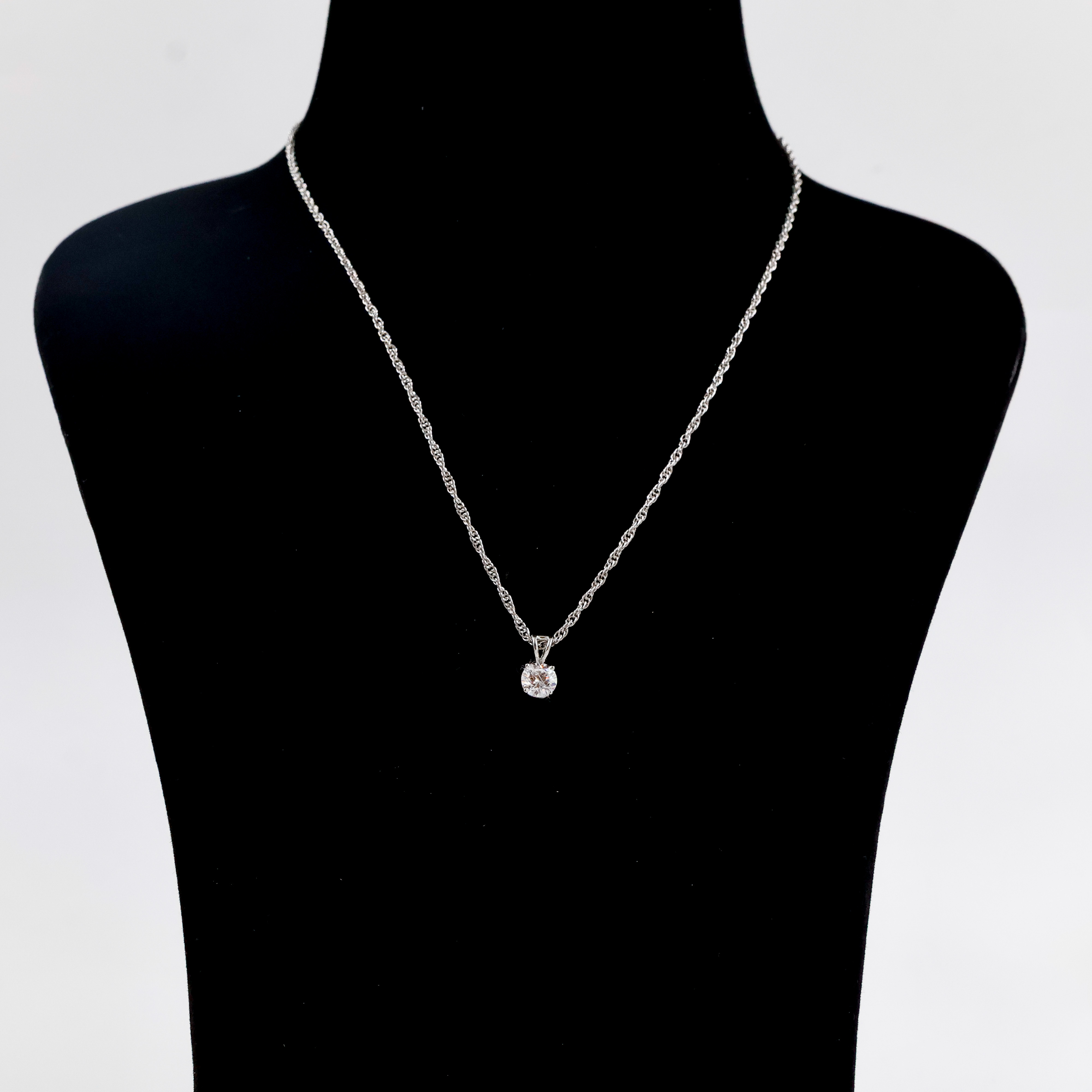 Silver Chain with CZ stone Pendant