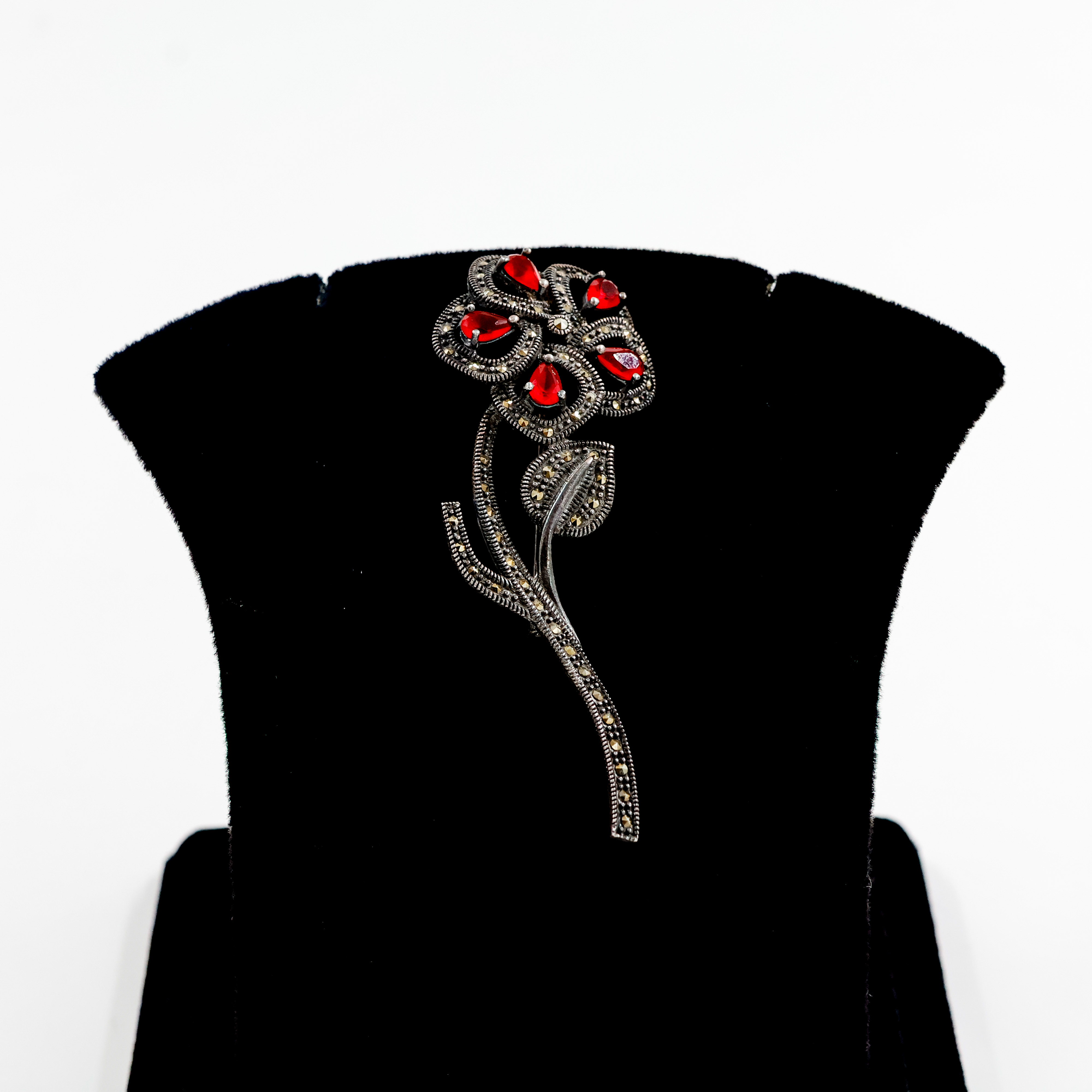 Silver Flower Design Brooch