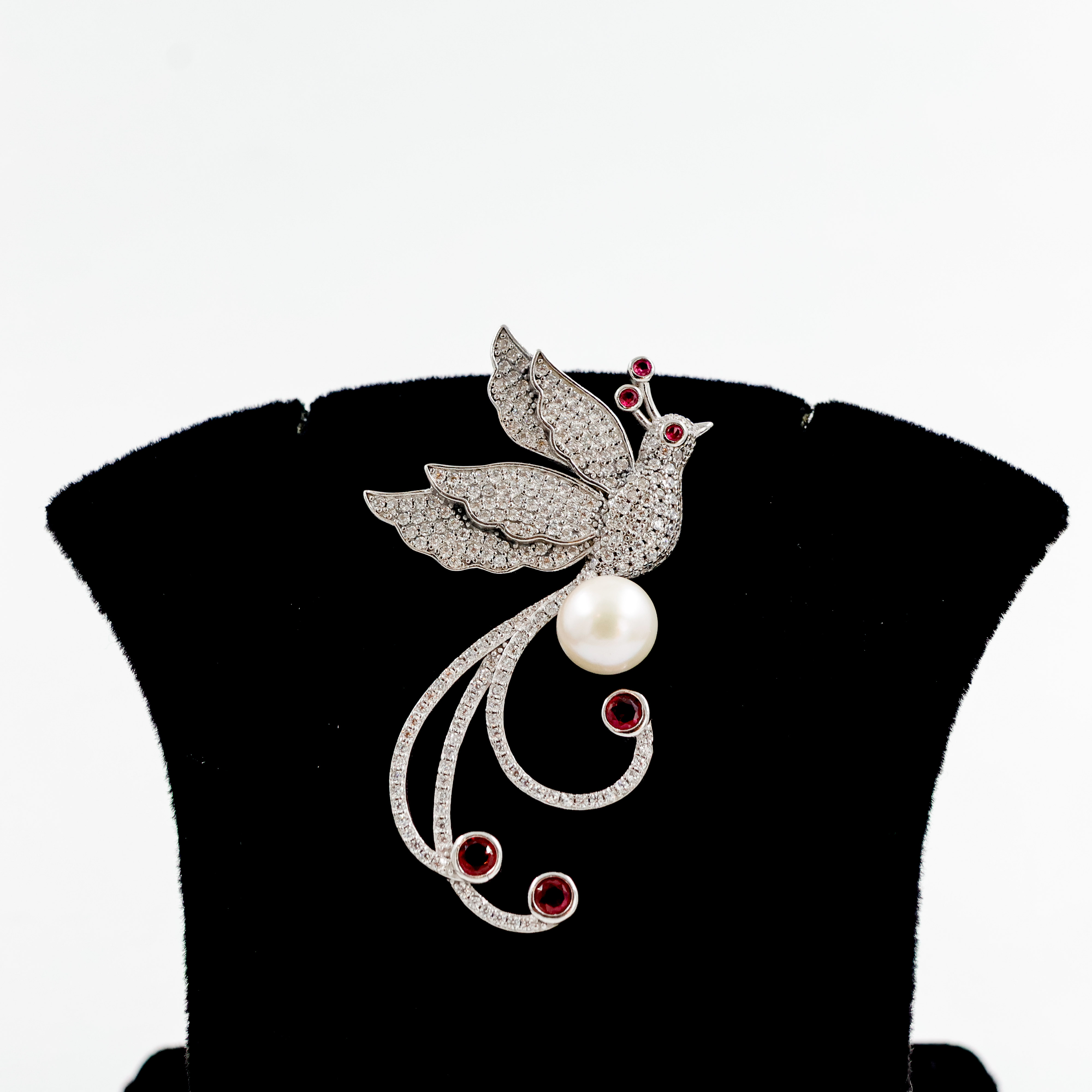 Silver Brooch With Bird Design - Silver Broucher