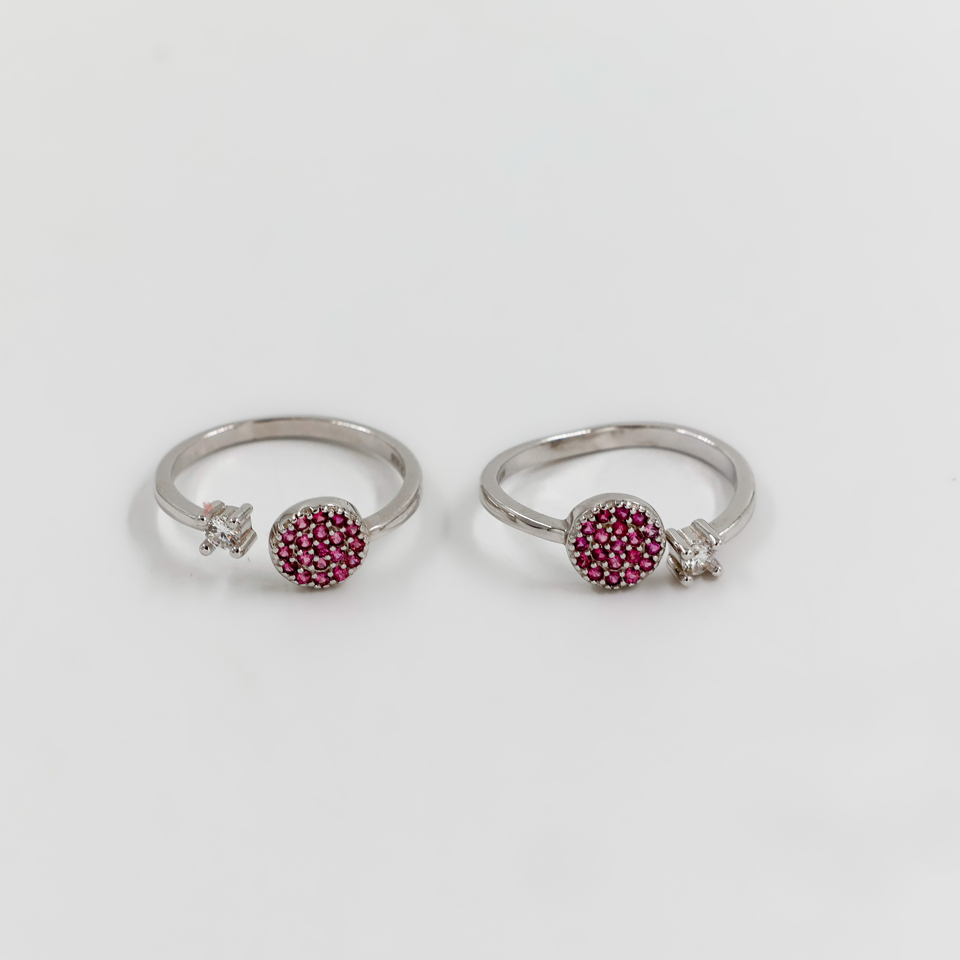 Pink Stardust Silver Toe Ring