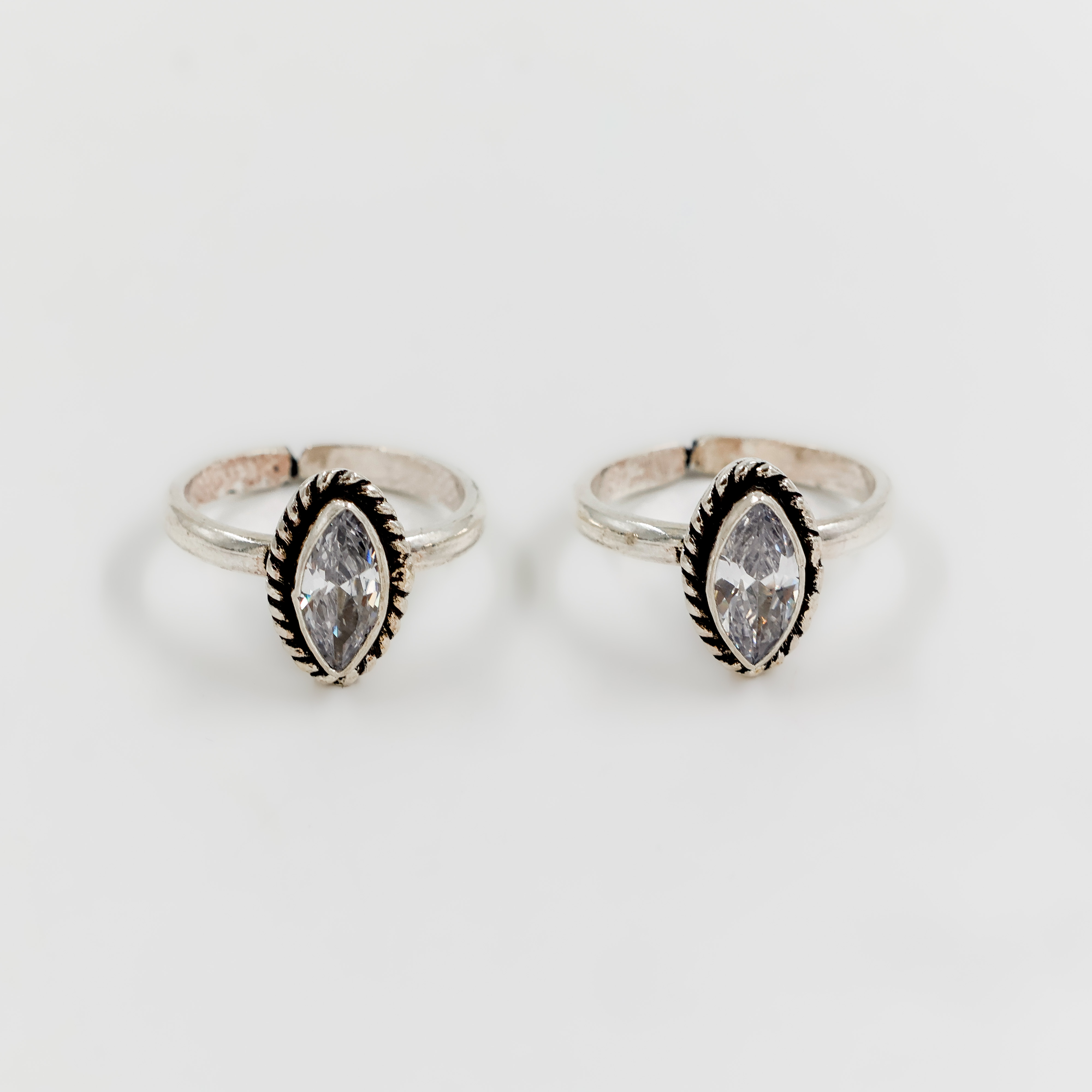 CZ Silver Toe Ring