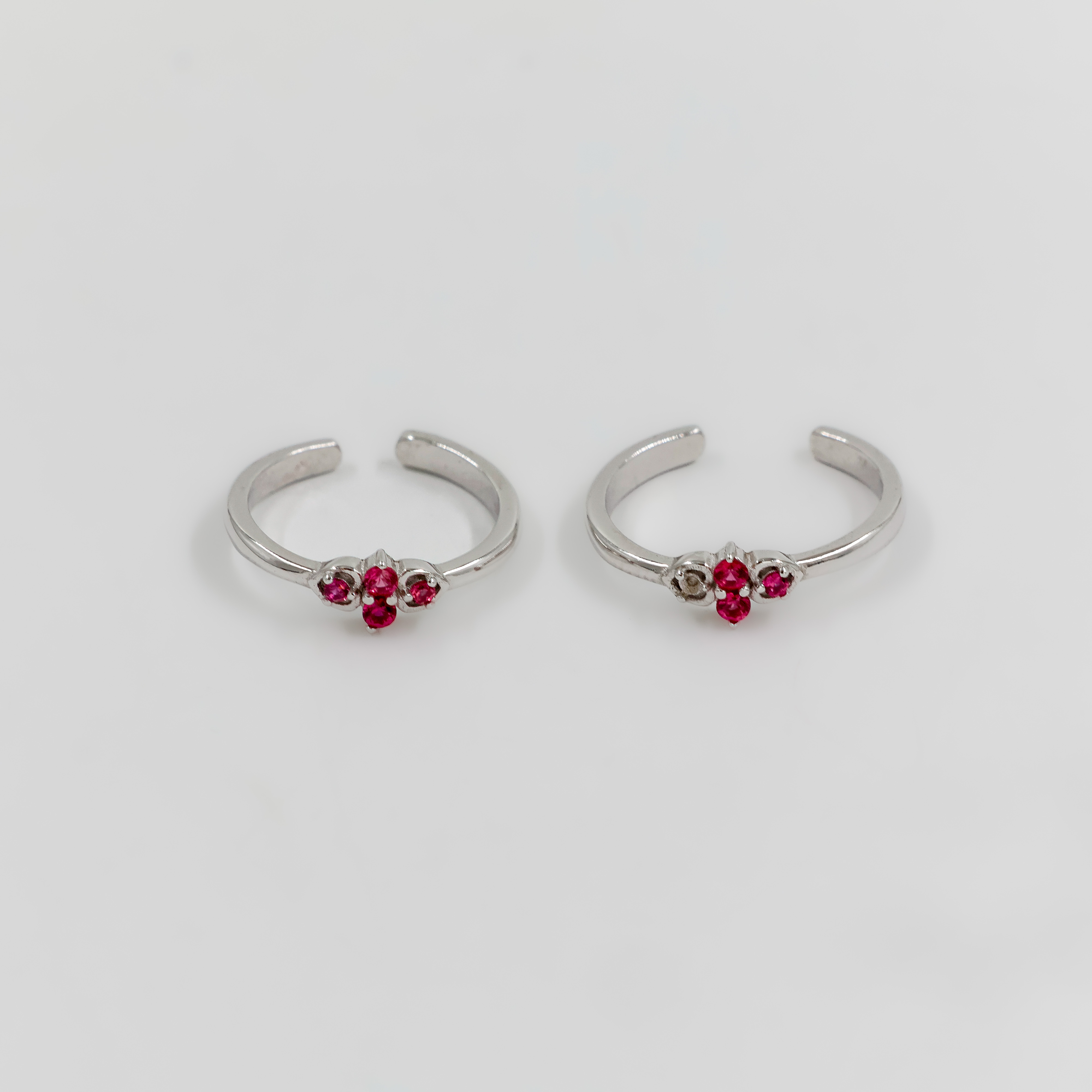 Sterling Red Silver Toe Ring