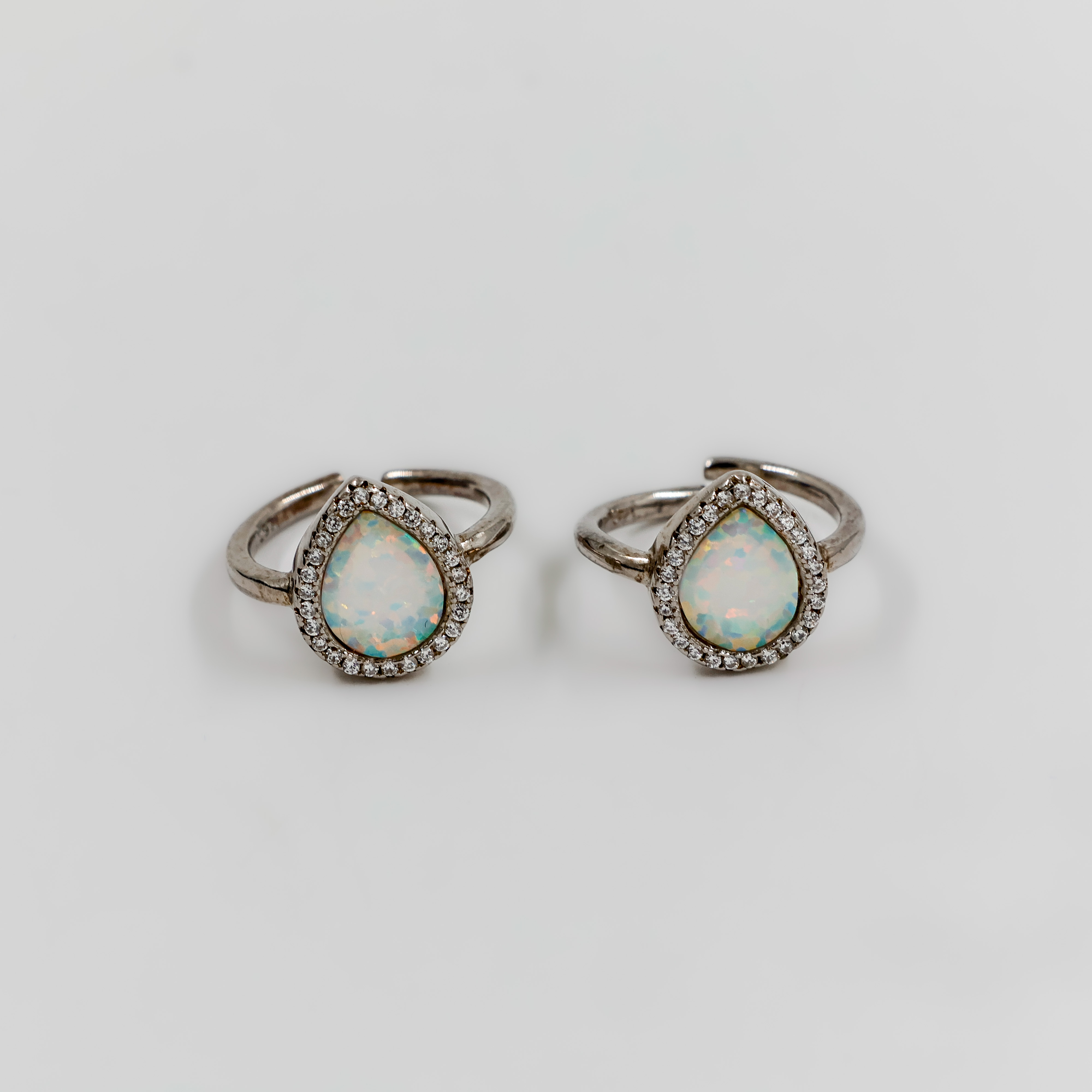 Opal Silver Toe Ring