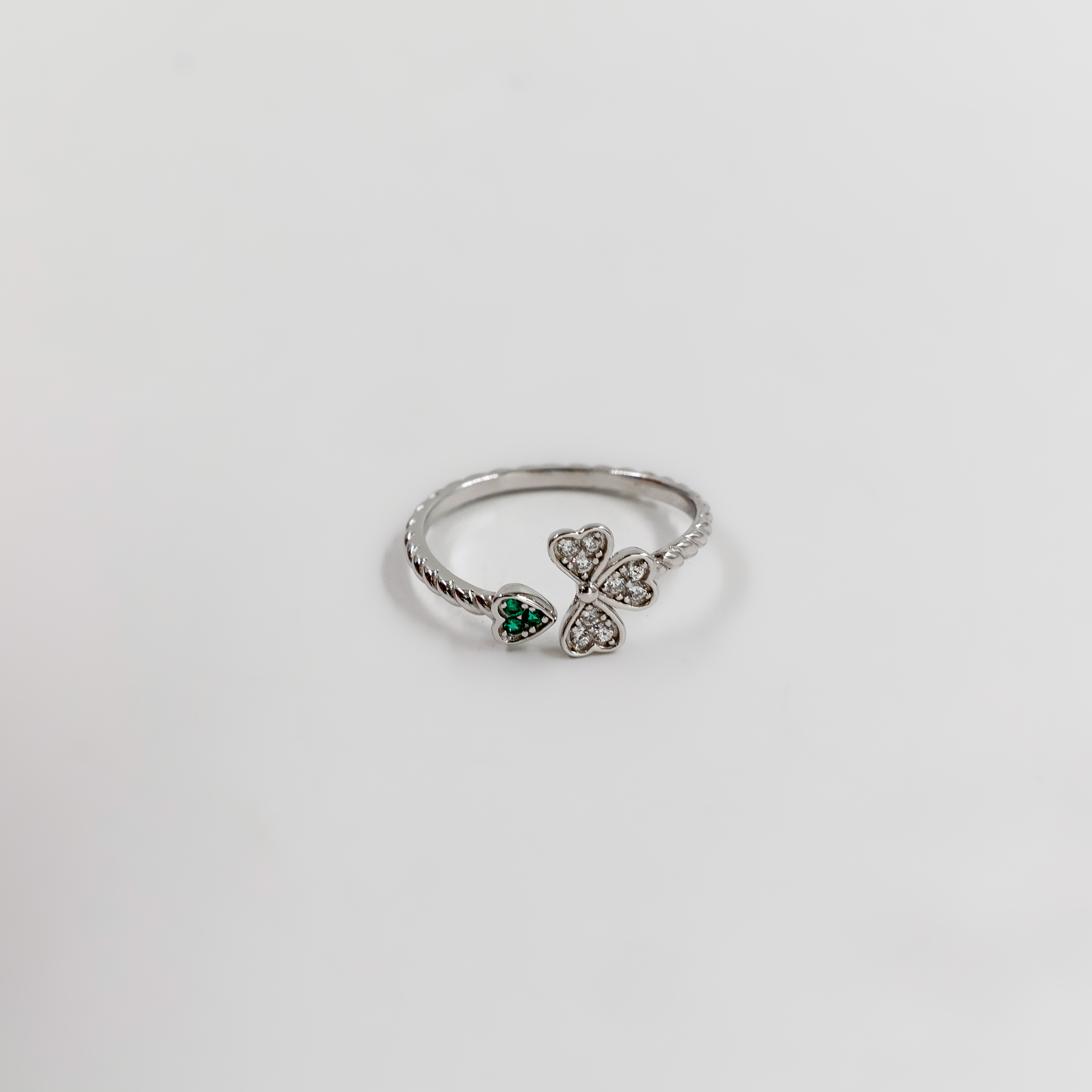 Clover Heart Silver Toe Ring - Silver Toe Ring