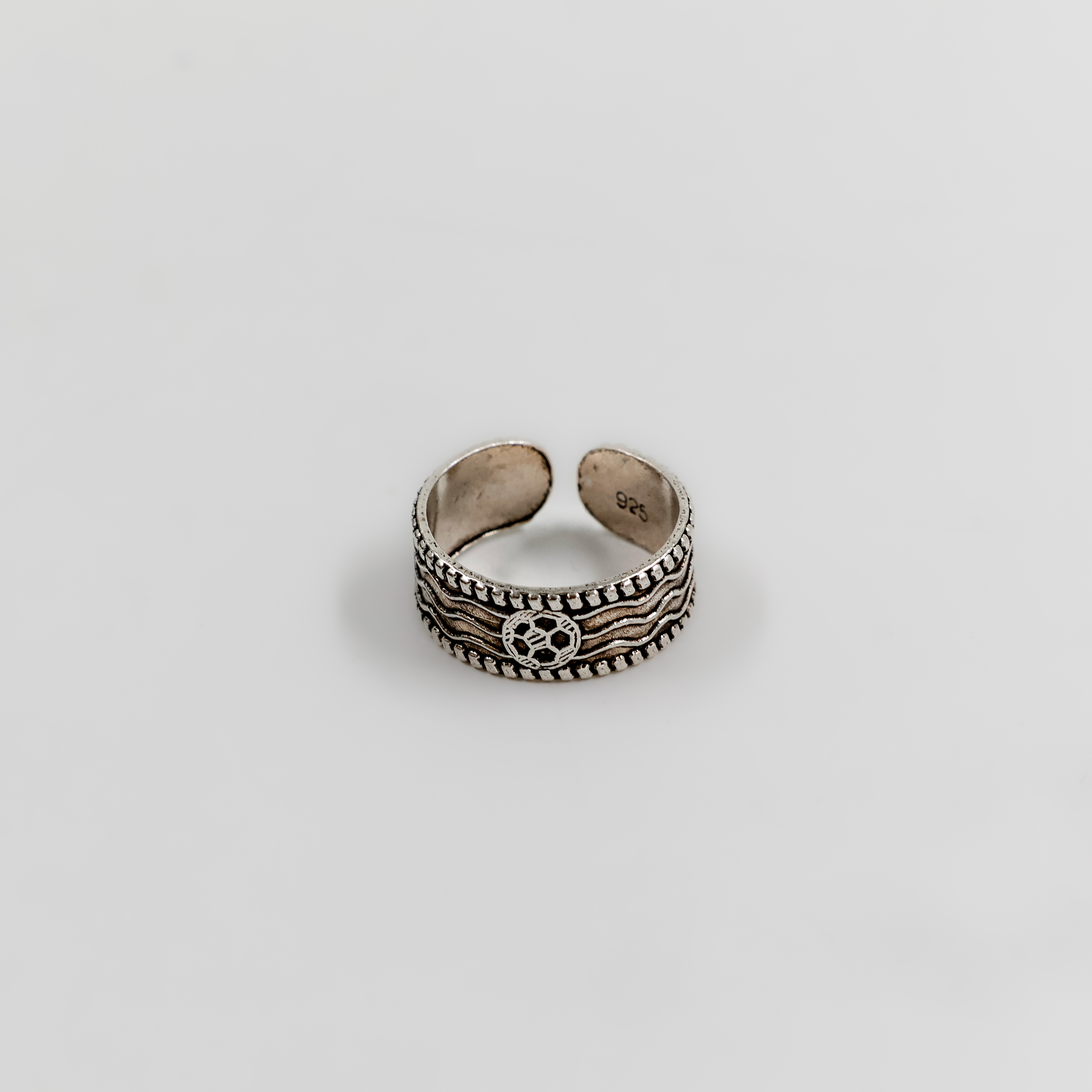 Vintage Sunburst Silver Toe Ring - Silver Toe Ring