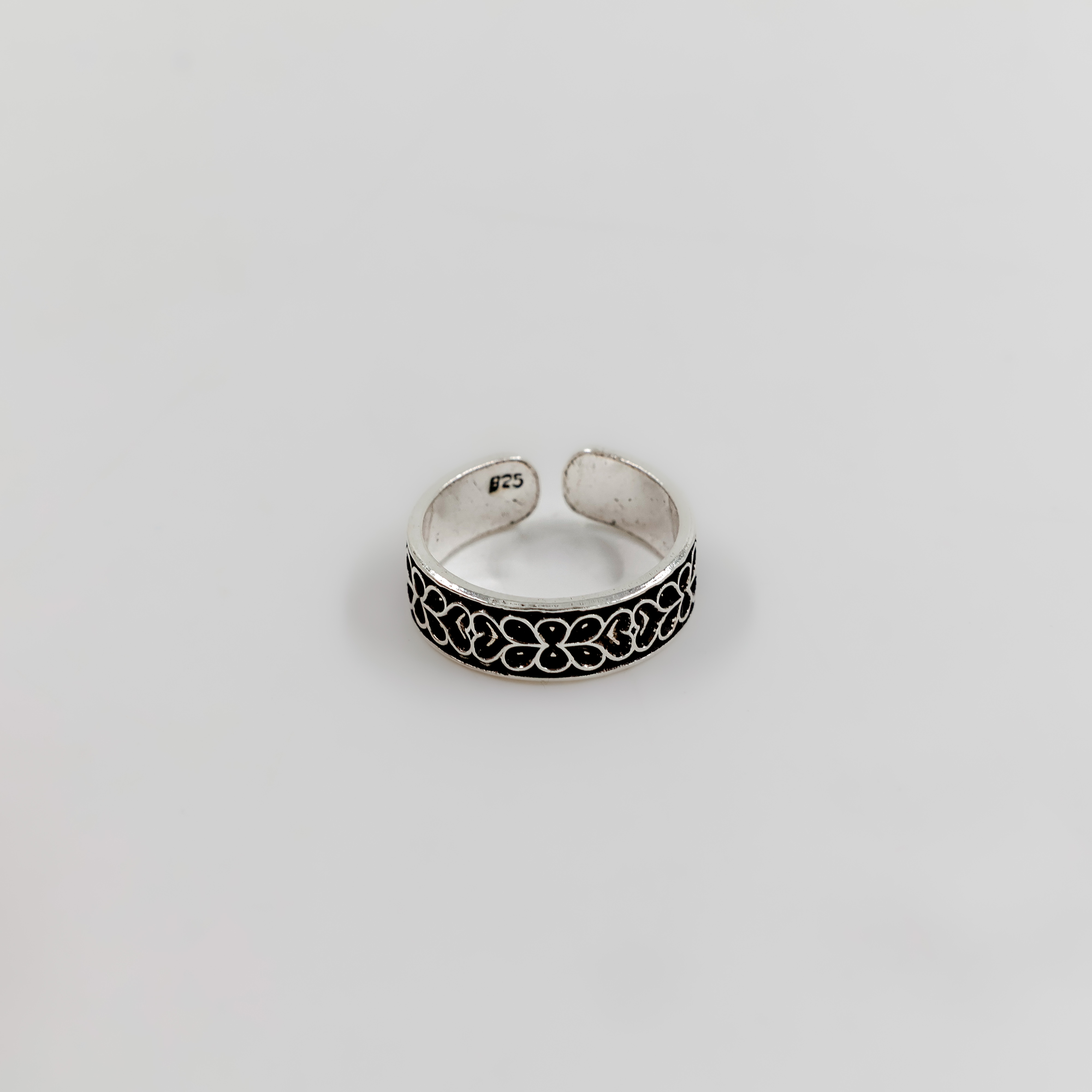 Vintage Floral Sterling Silver Toe Ring - Silver Toe Ring