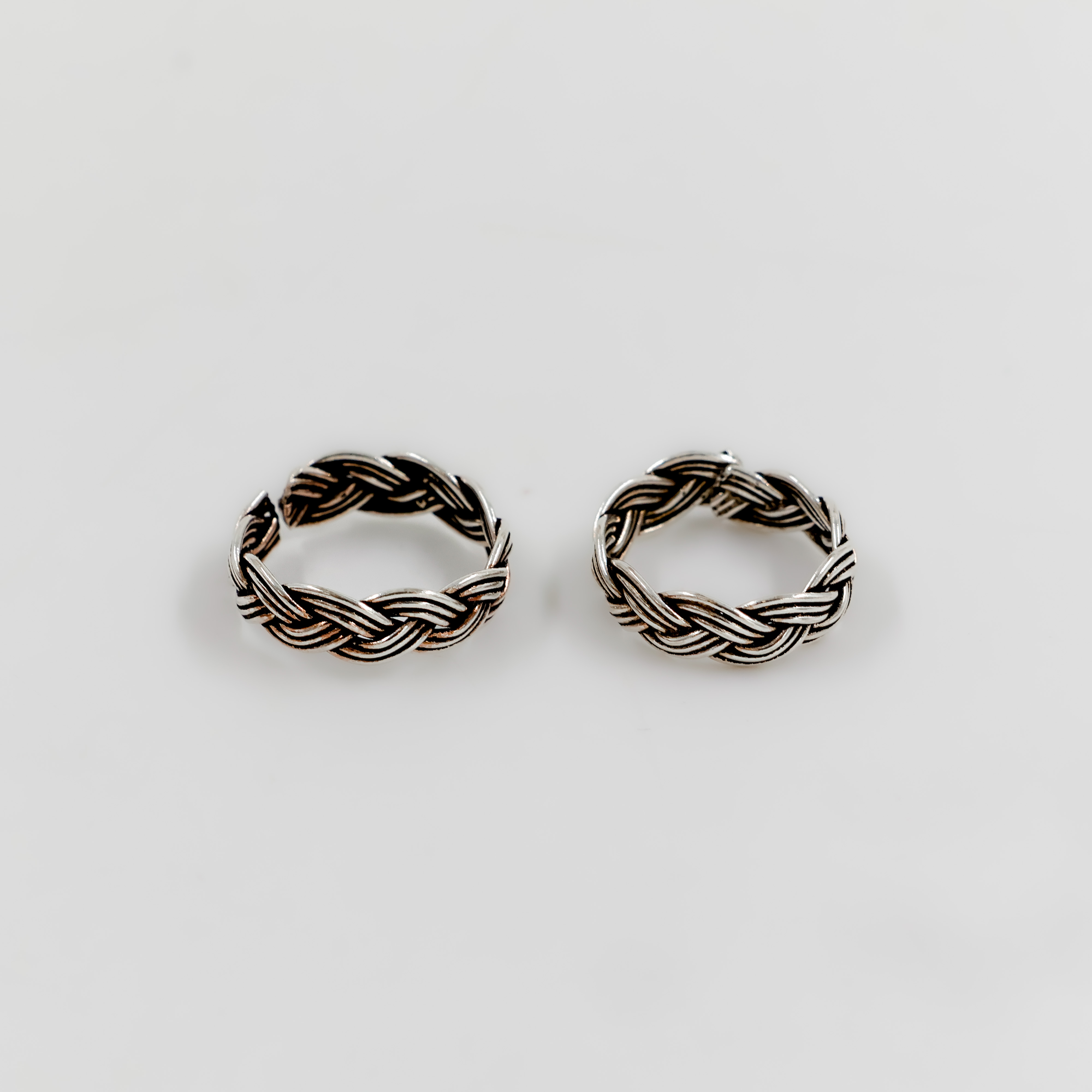 Handwoven Silver Toe Ring