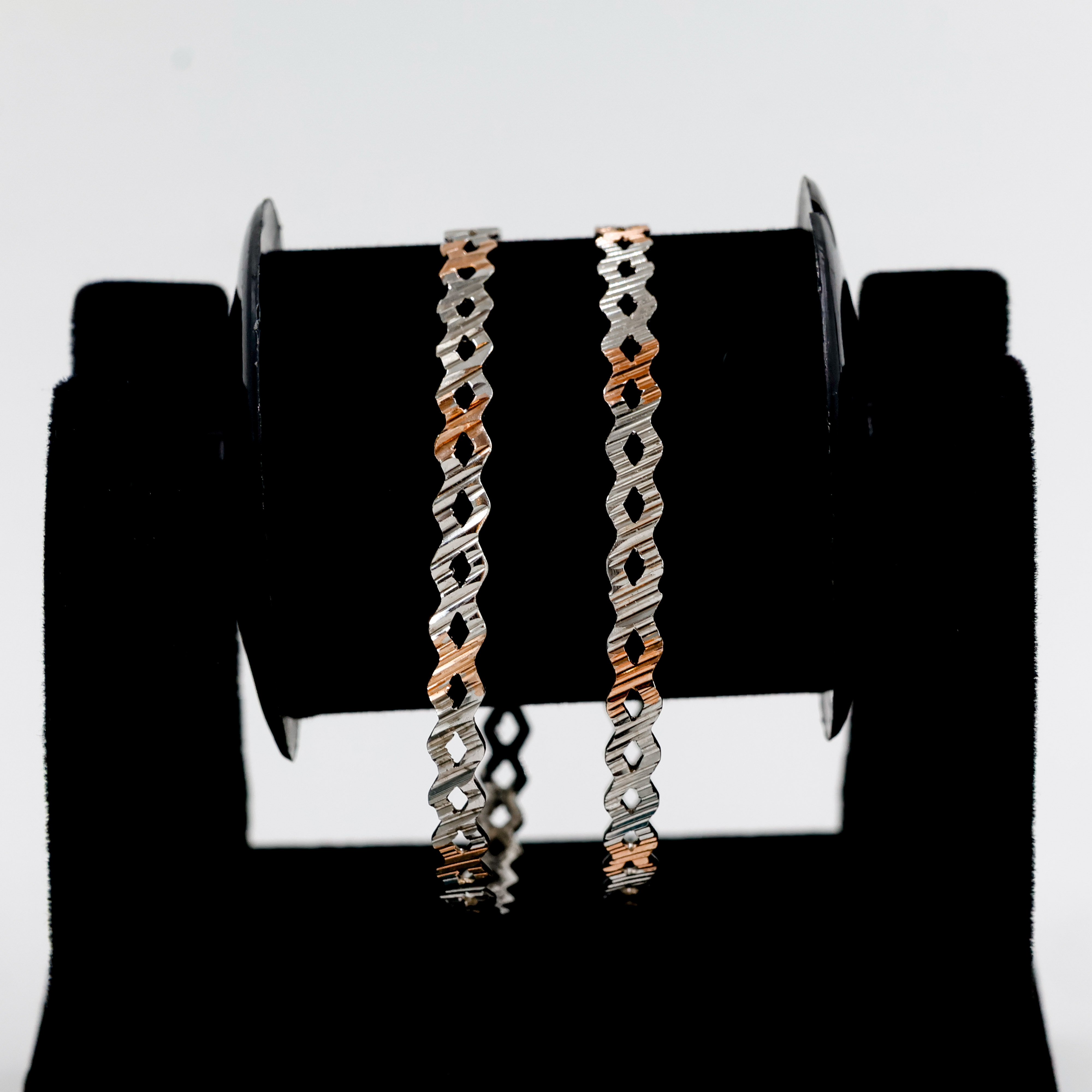 ZigZag Pattern Silver Bangles - Silver Bangle