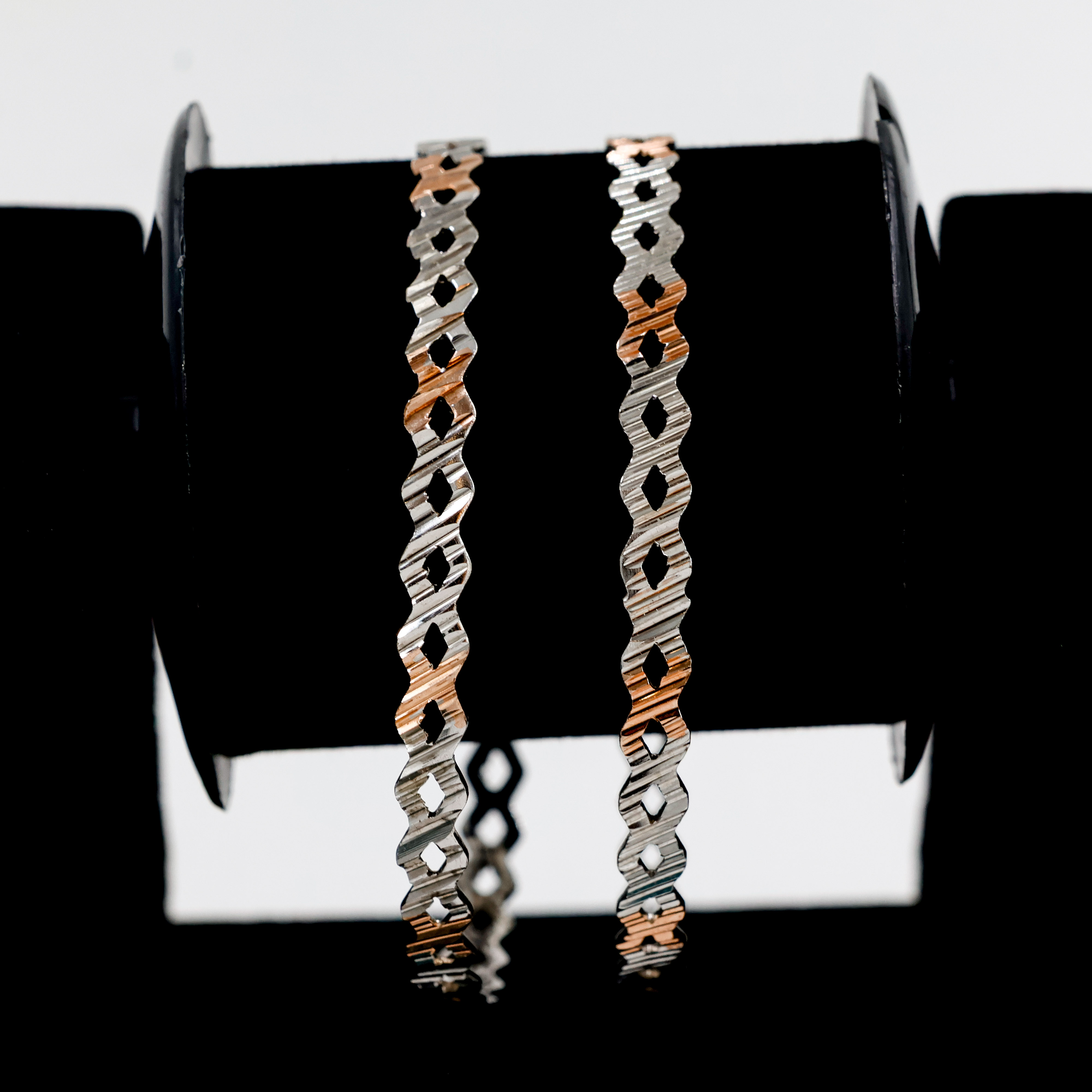 ZigZag Pattern Silver Bangles - Silver Bangle