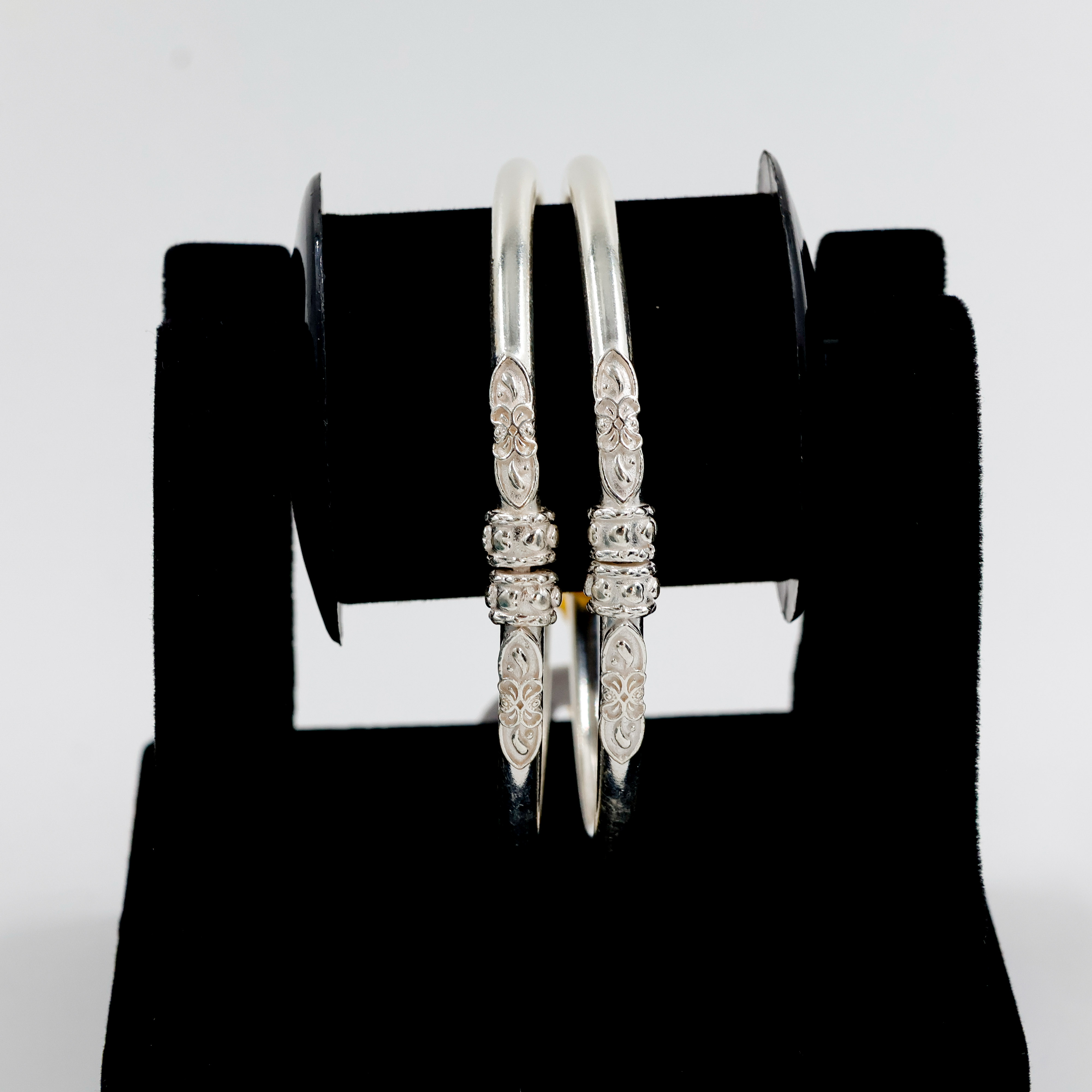 Traditional Silver Engraved Bangles - Silver Bangle