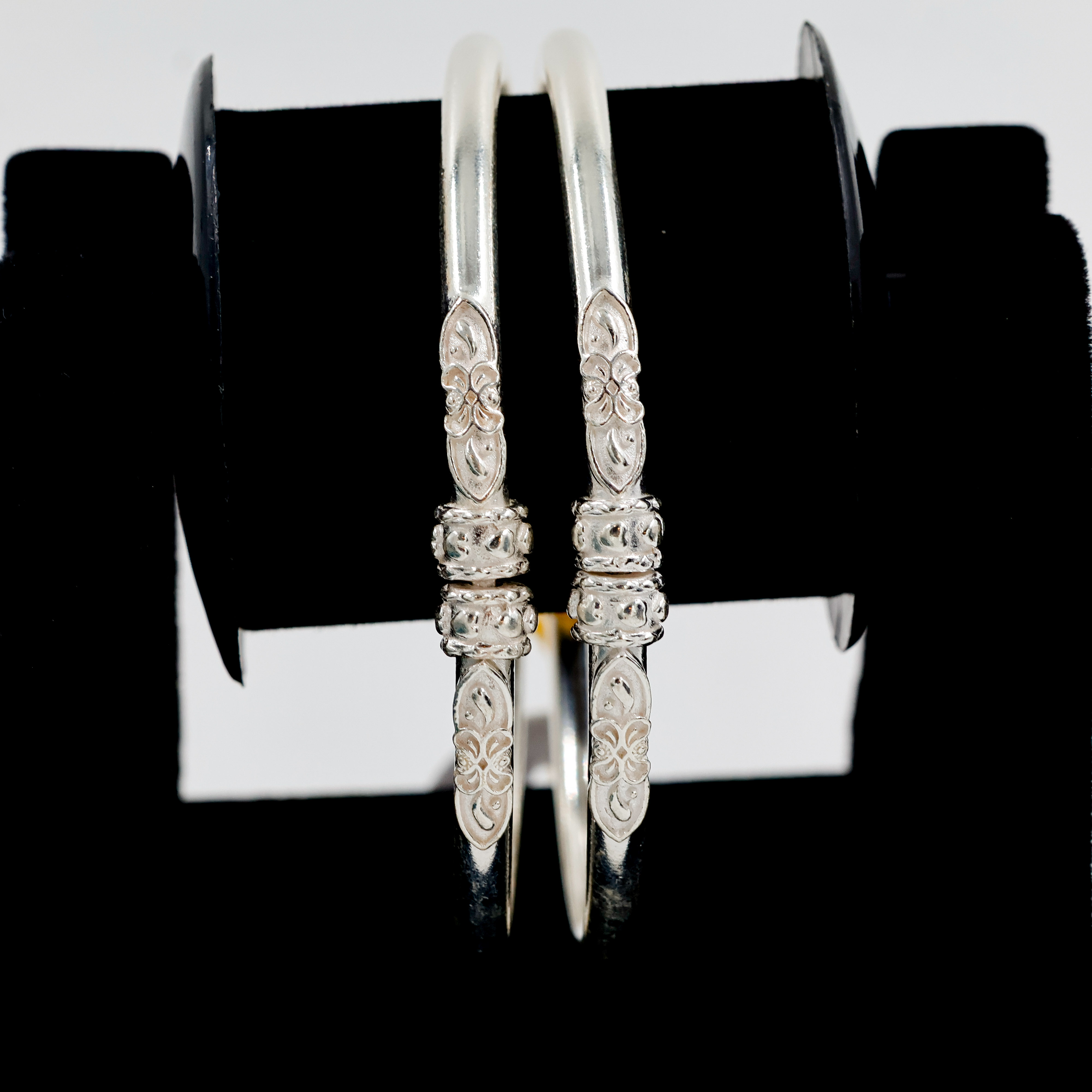 Traditional Silver Engraved Bangles - Silver Bangle