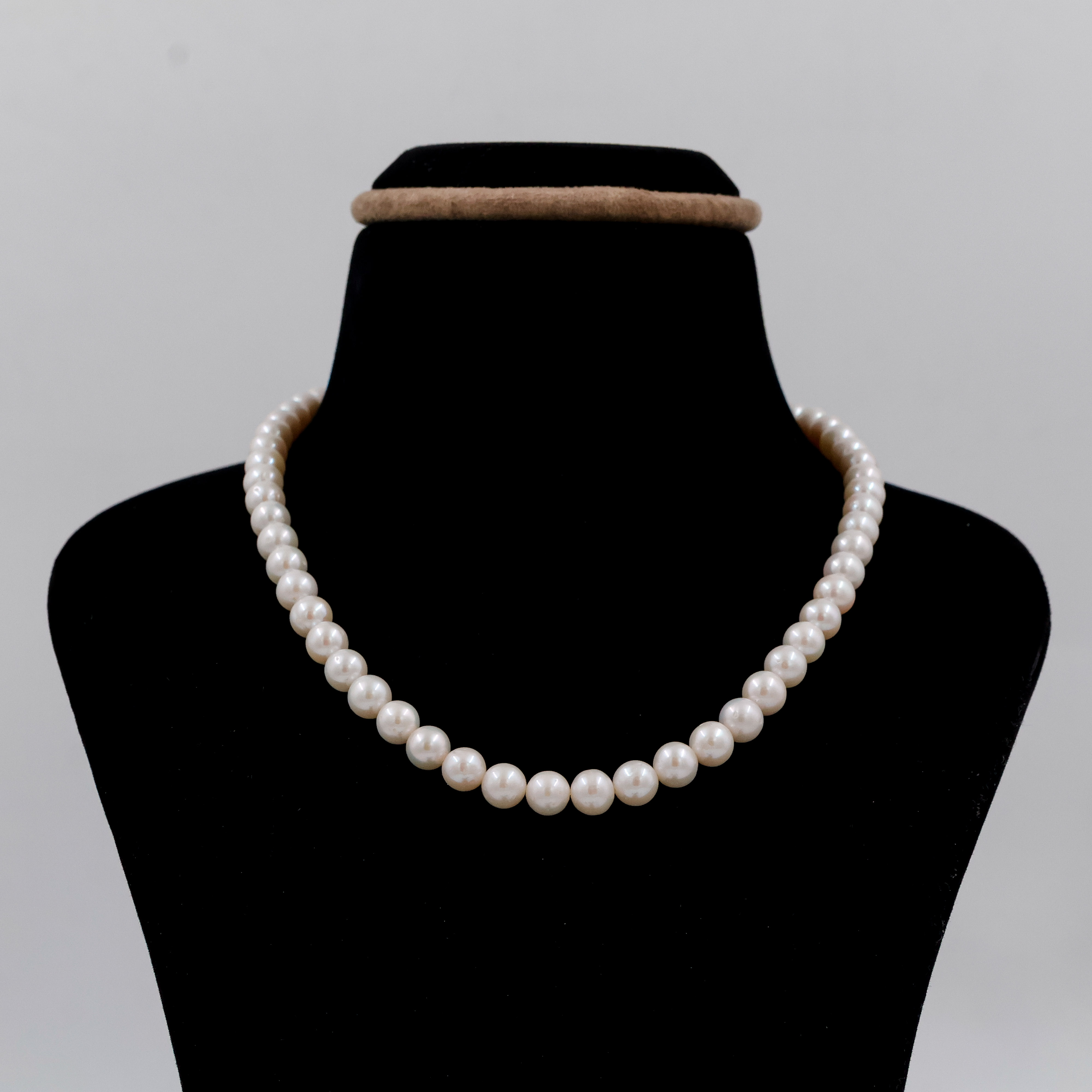 Royal White Pearl Necklace Set - 