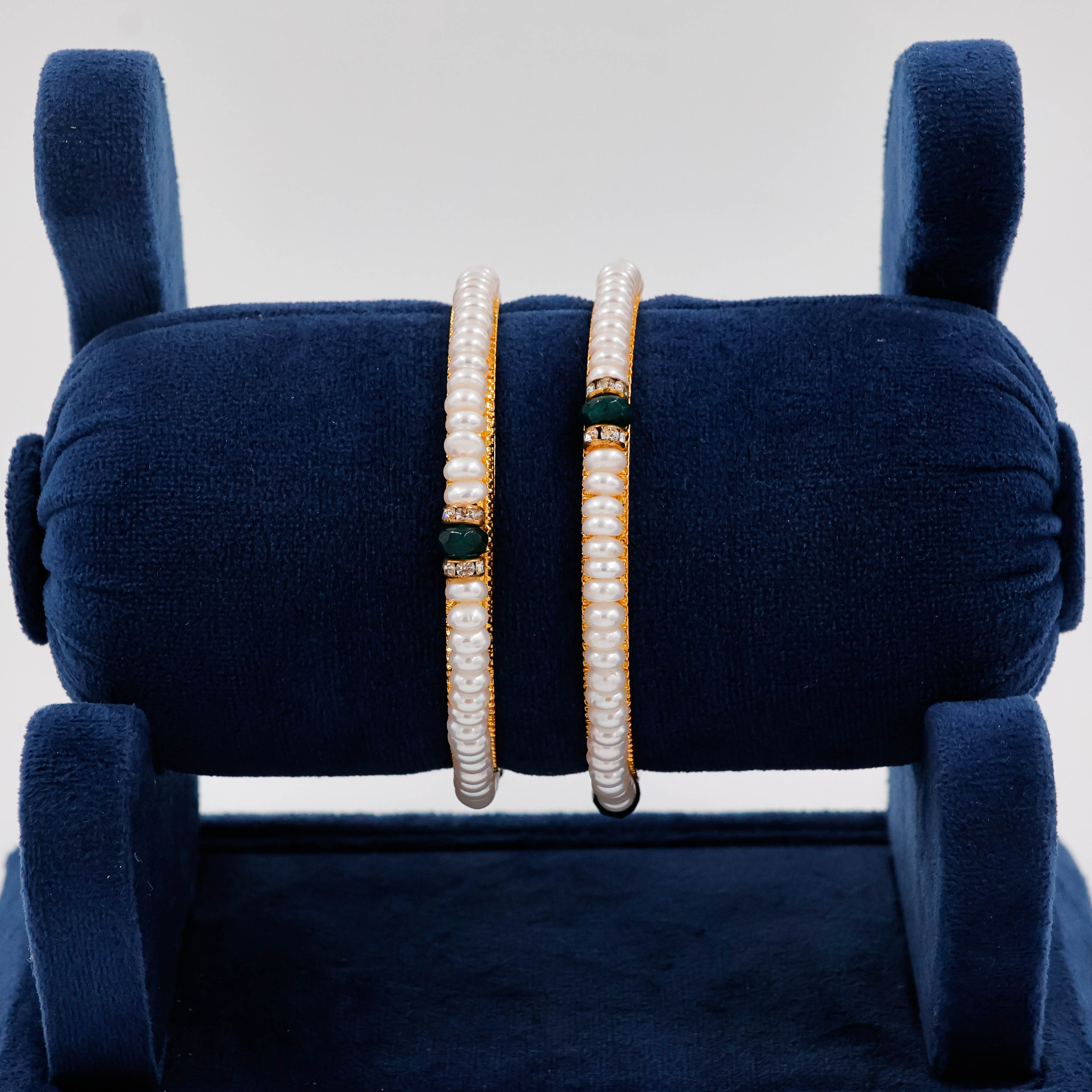 Temple Touch Pearl Bangles - 