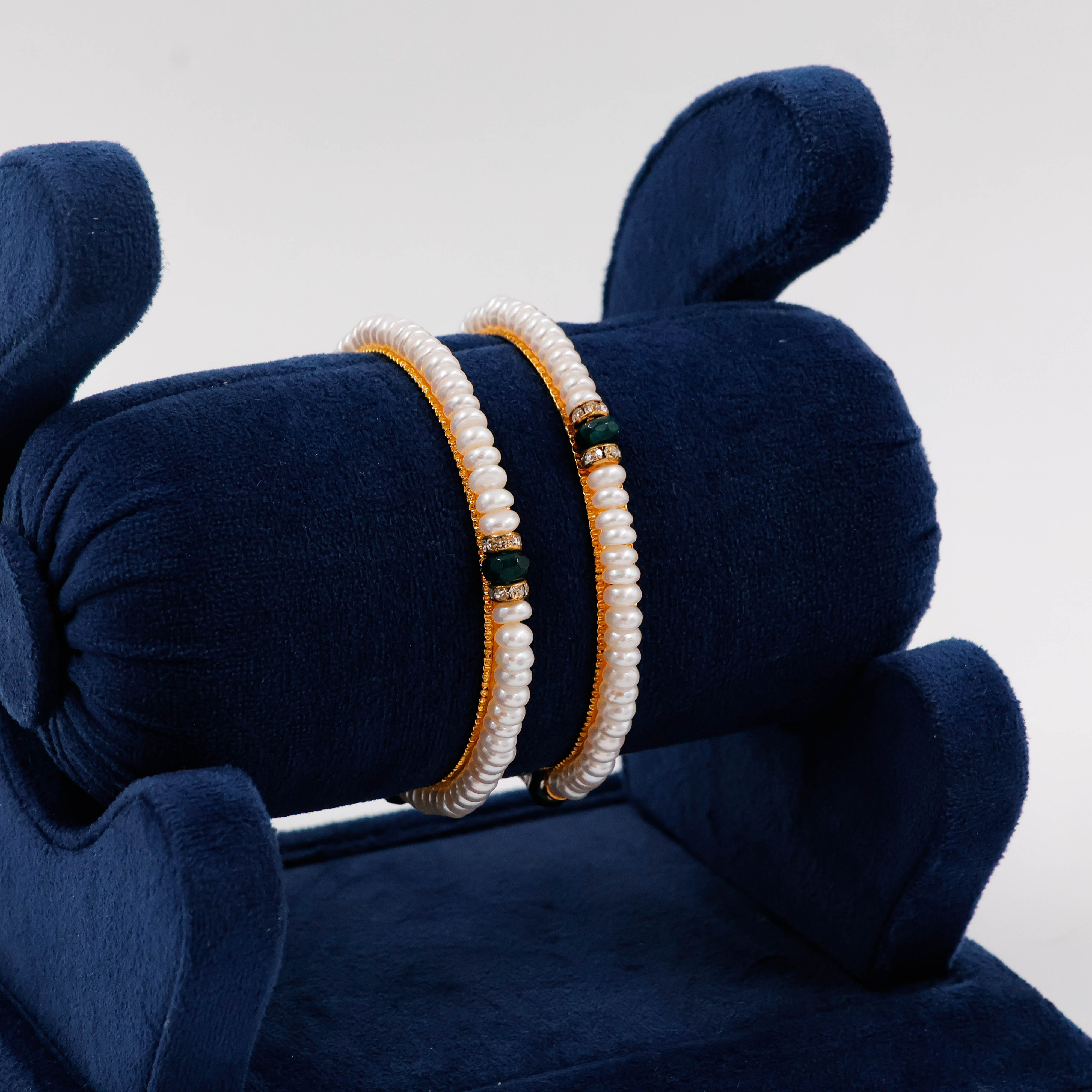 Temple Touch Pearl Bangles - 