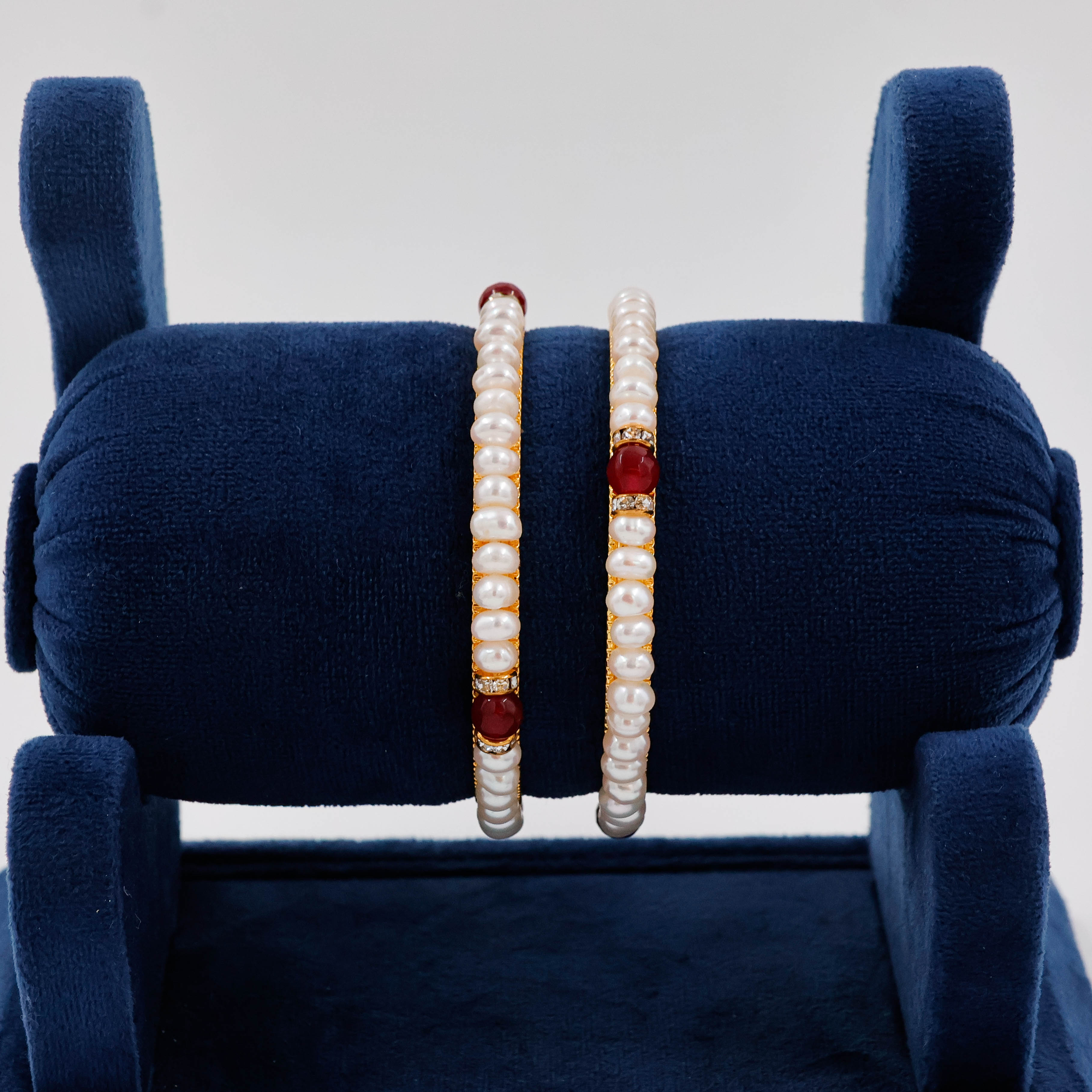 Heritage Glow Pearl Bangles - 