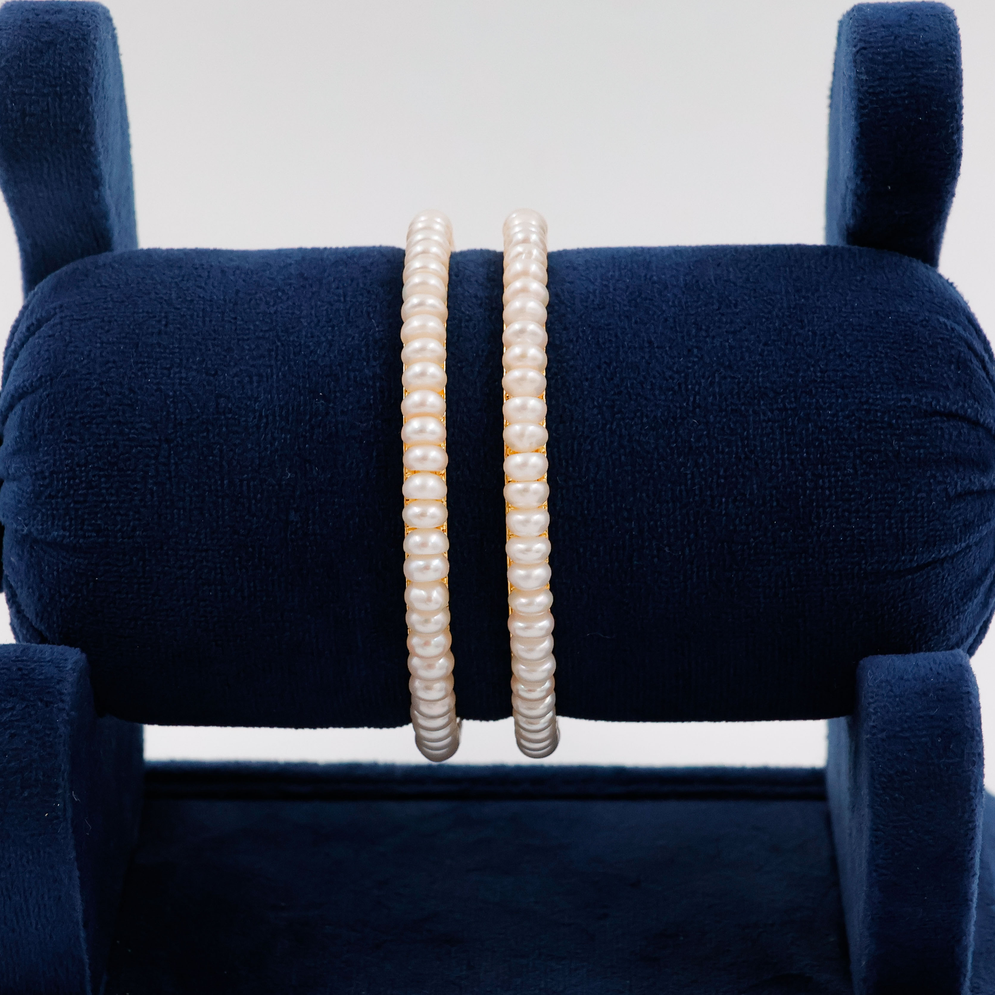 Ivory Radiance Pearl Bangles - 