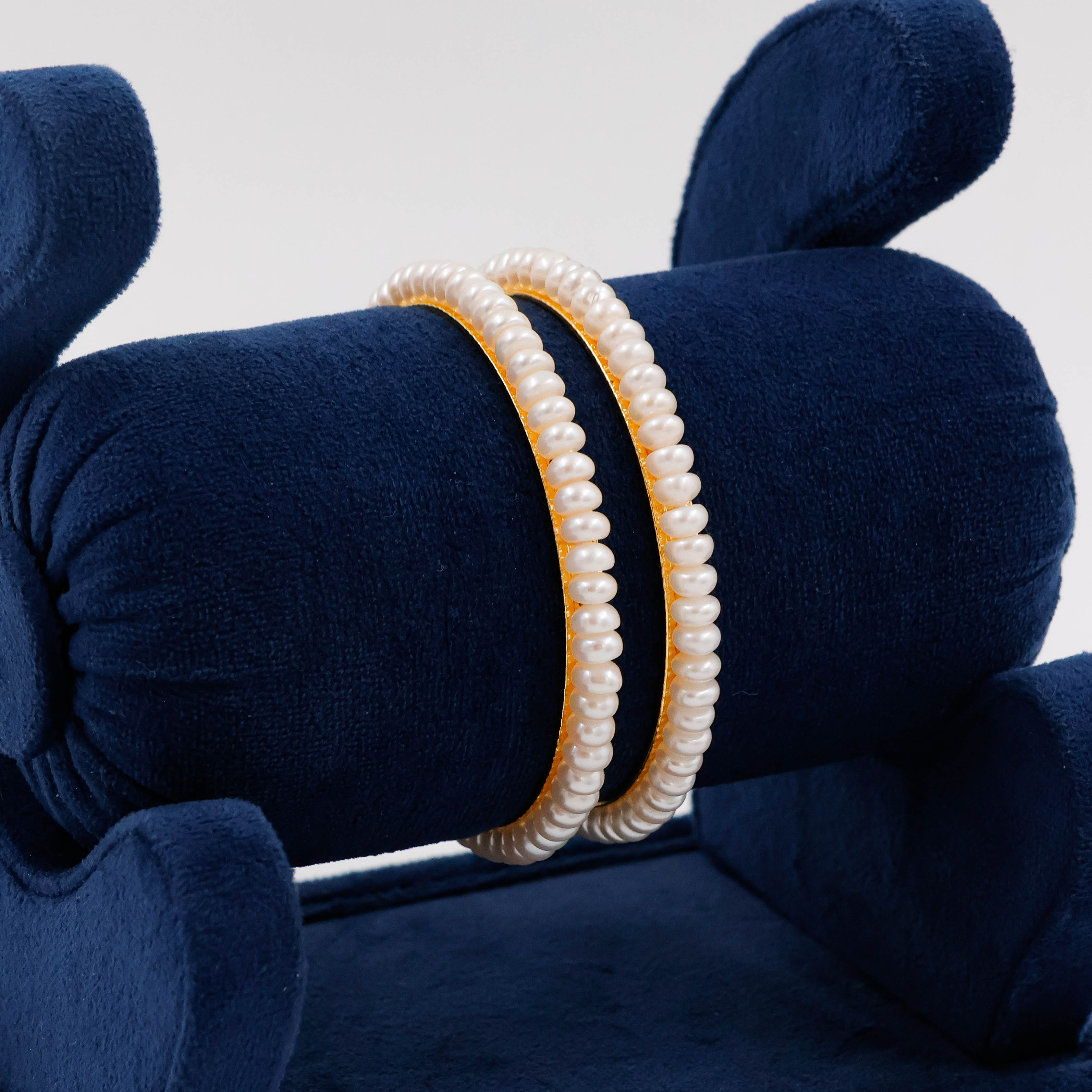 Ivory Radiance Pearl Bangles - 