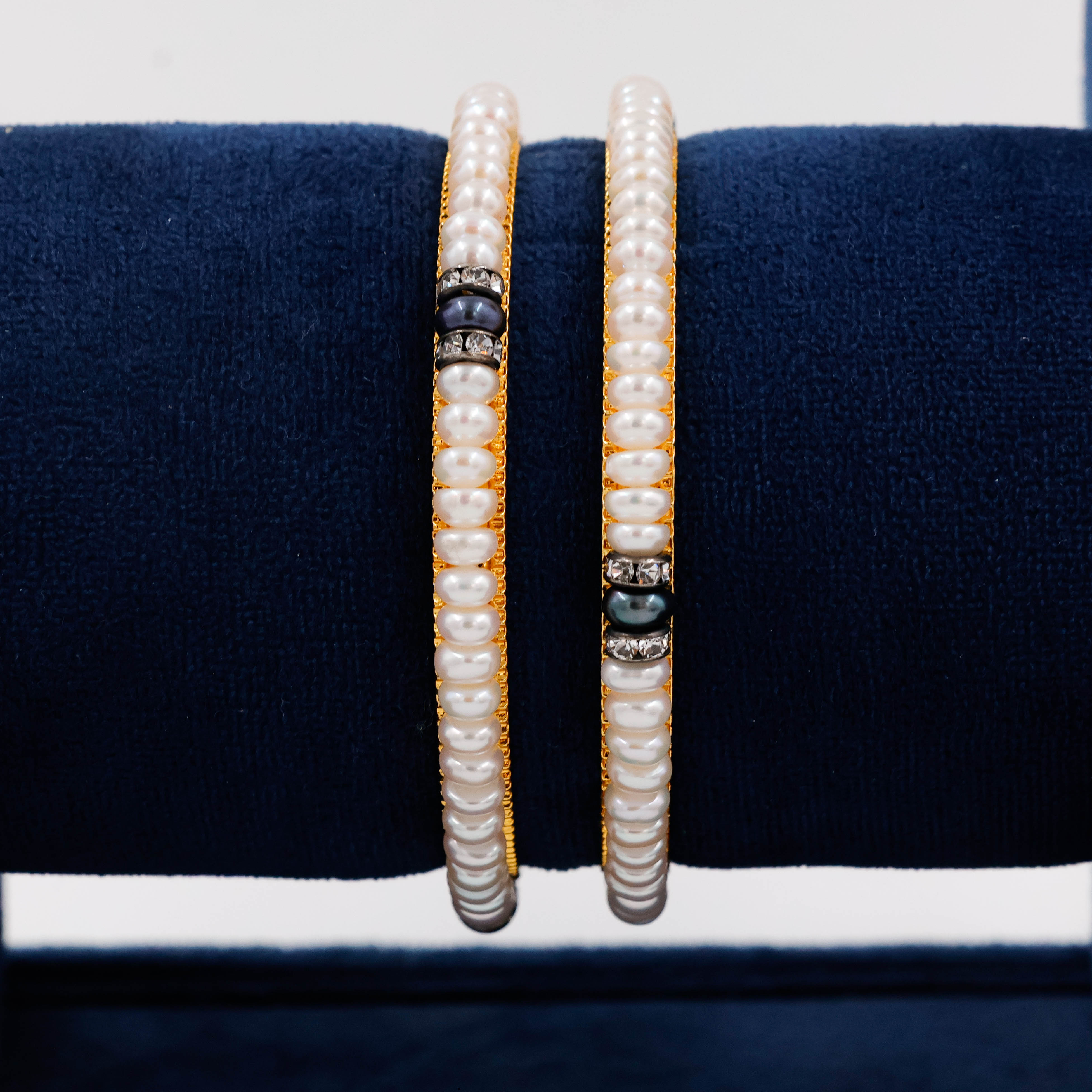 Royal Radiance Pearl Bangles - 