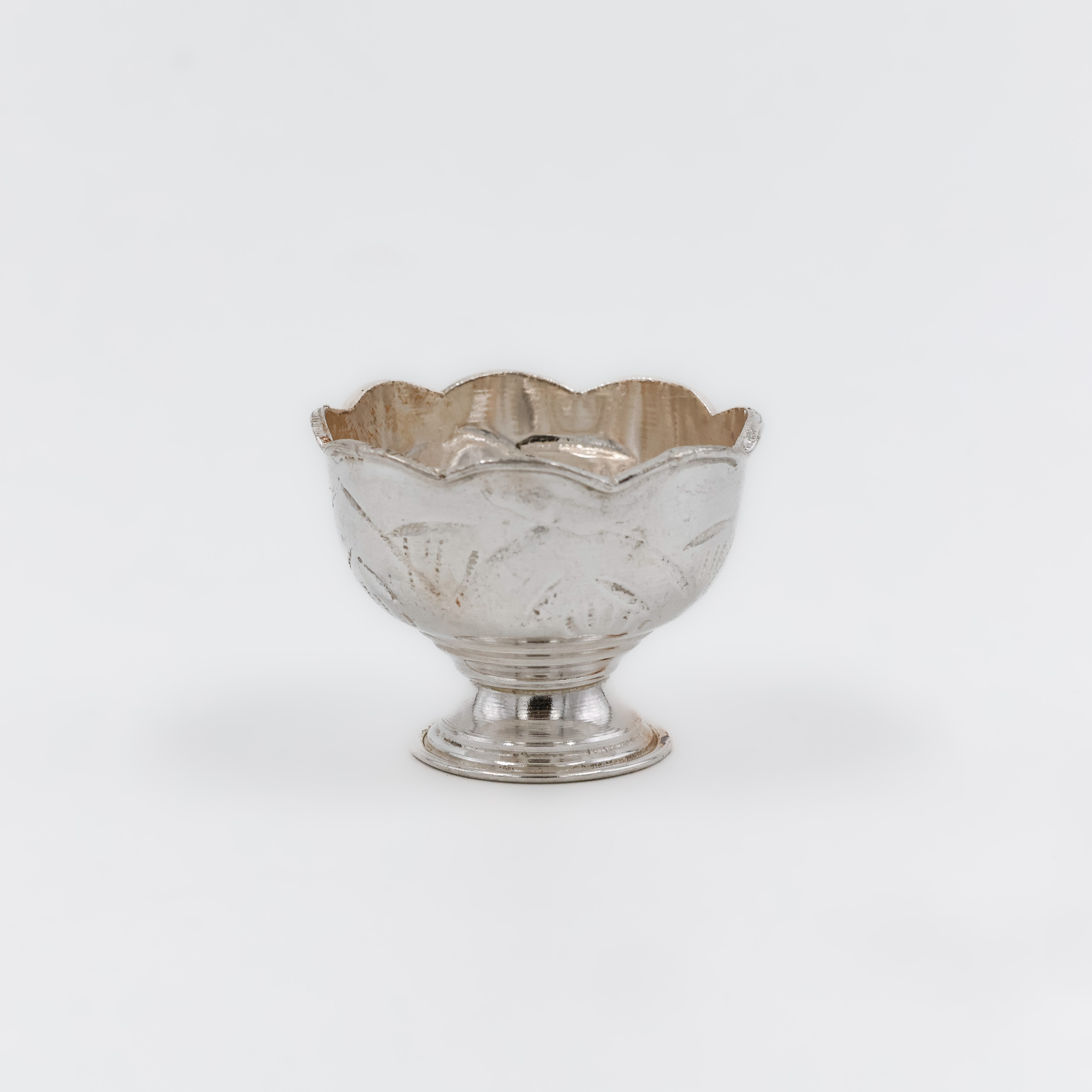Floral Crown Antique Silver Bowl - 