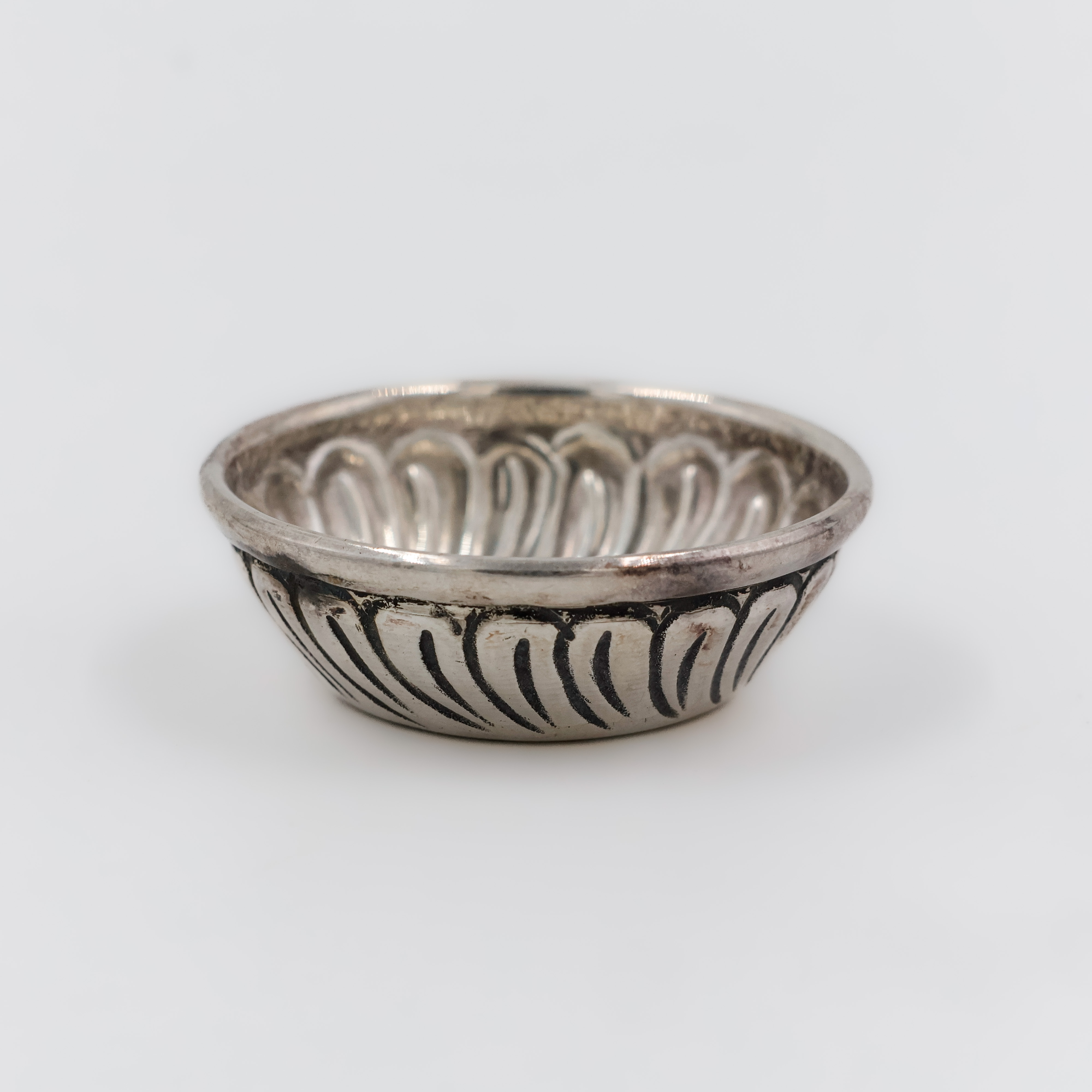 Wave Crest Oxidised Silver Bowl - 