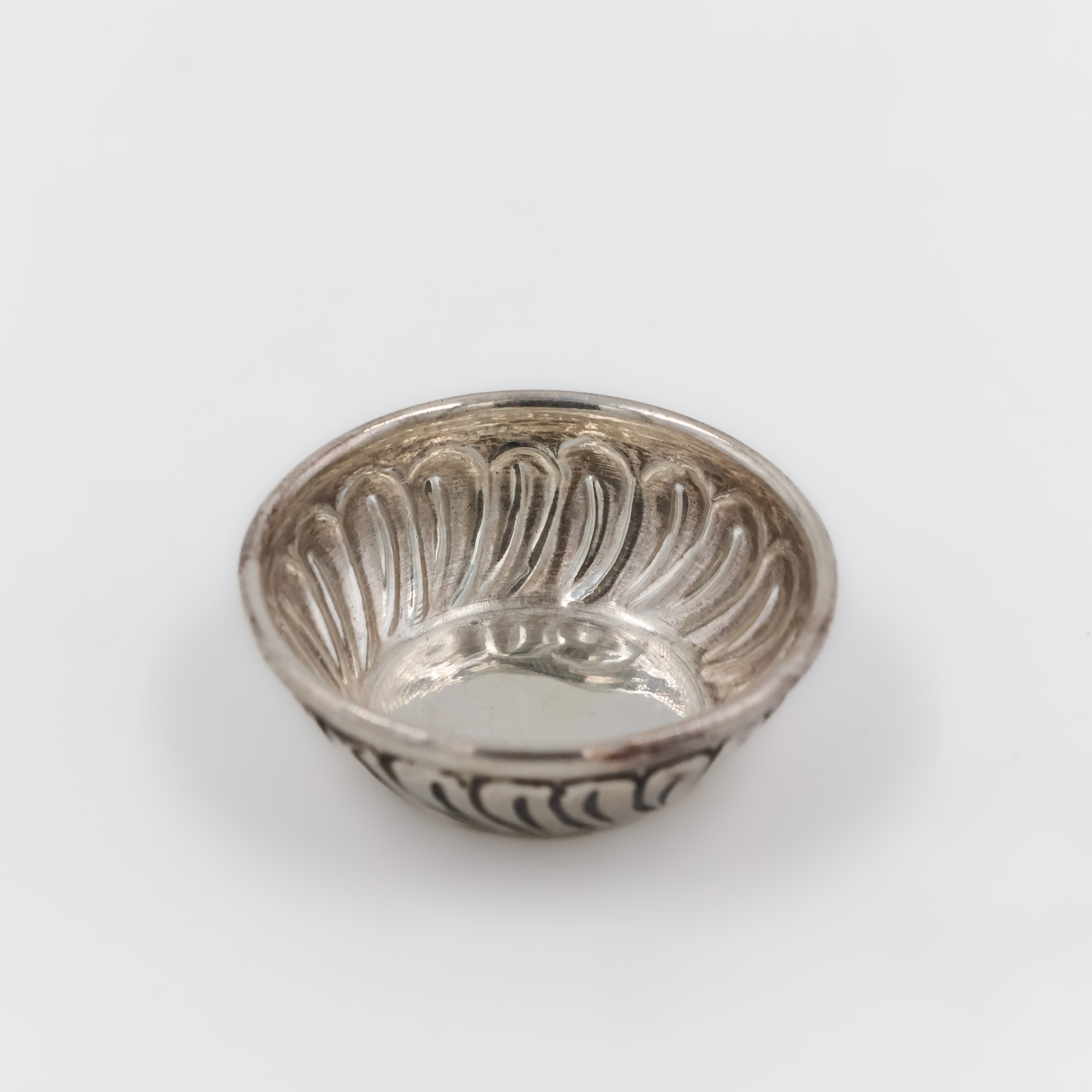 Wave Crest Oxidised Silver Bowl - 
