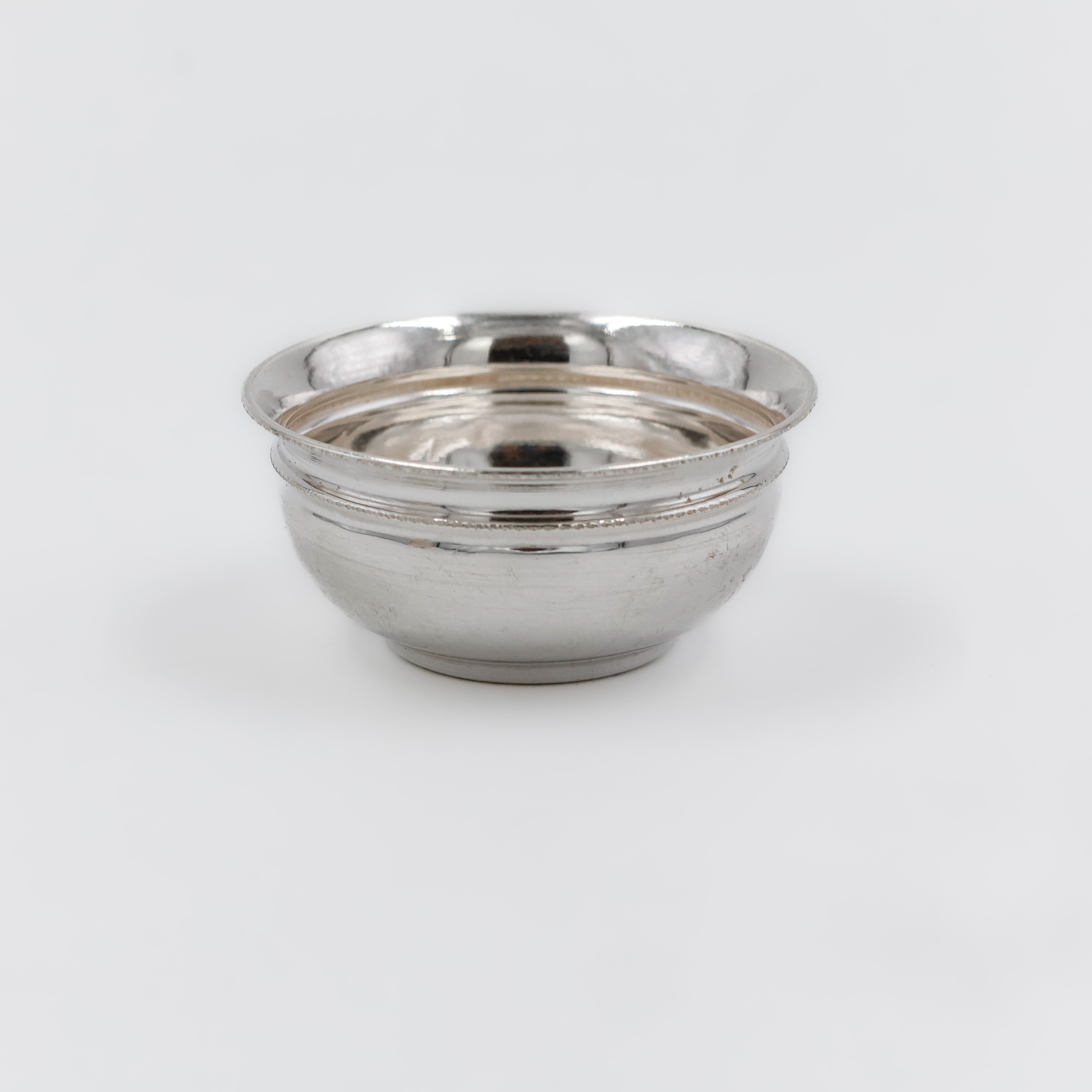 Floral Band Etched Silver Bowl - 