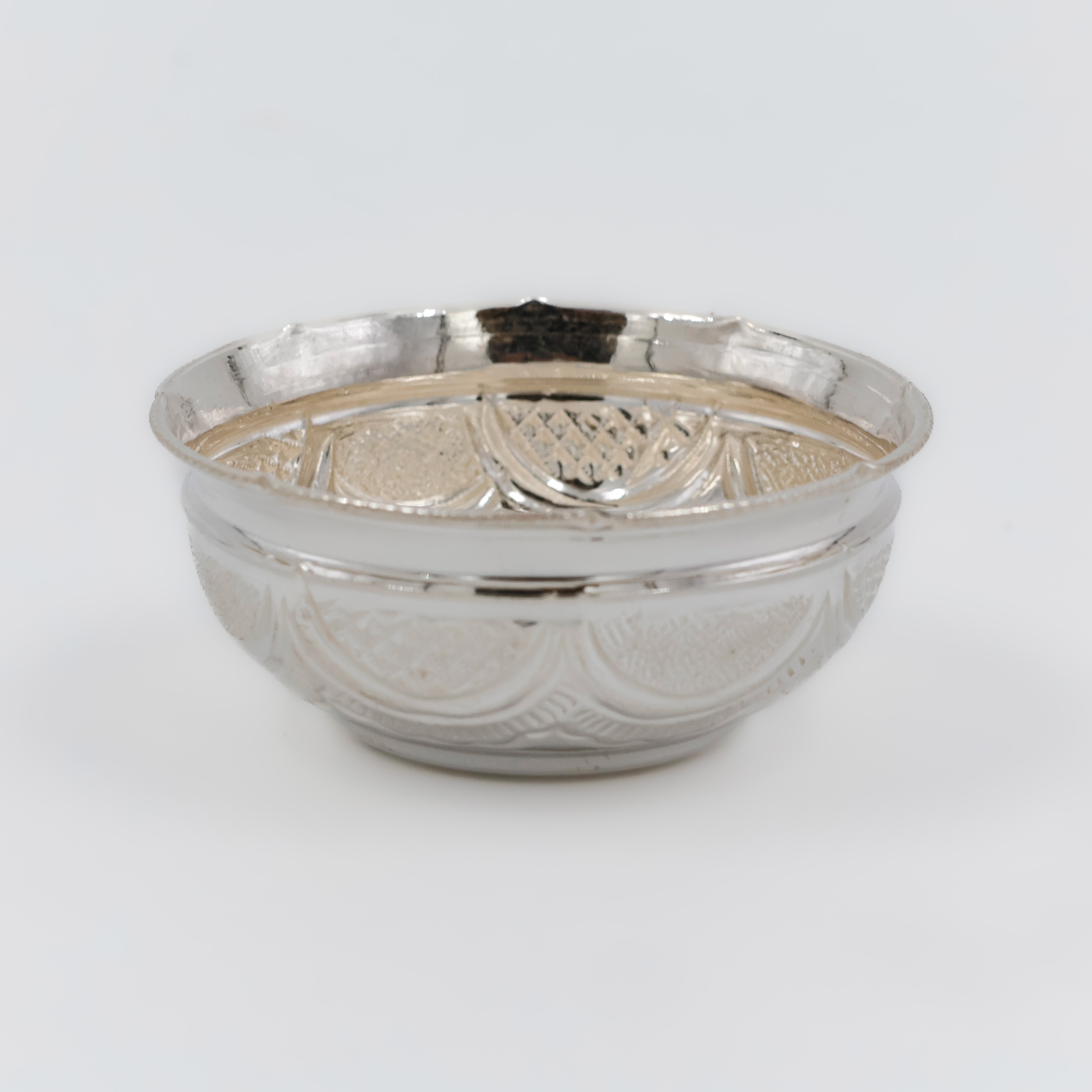 Petal Crest Handcrafted Silver Bowl - 