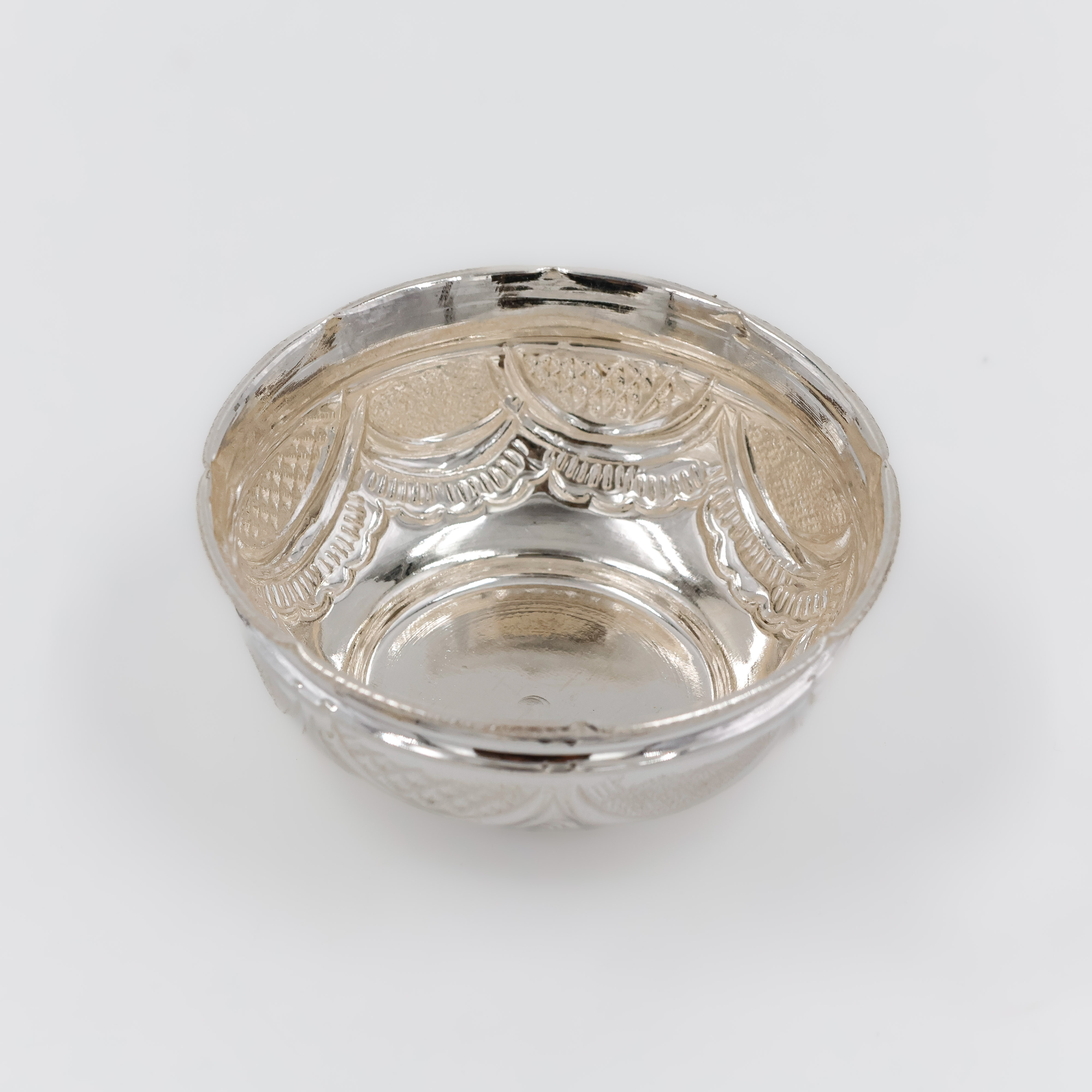 Petal Crest Handcrafted Silver Bowl - 
