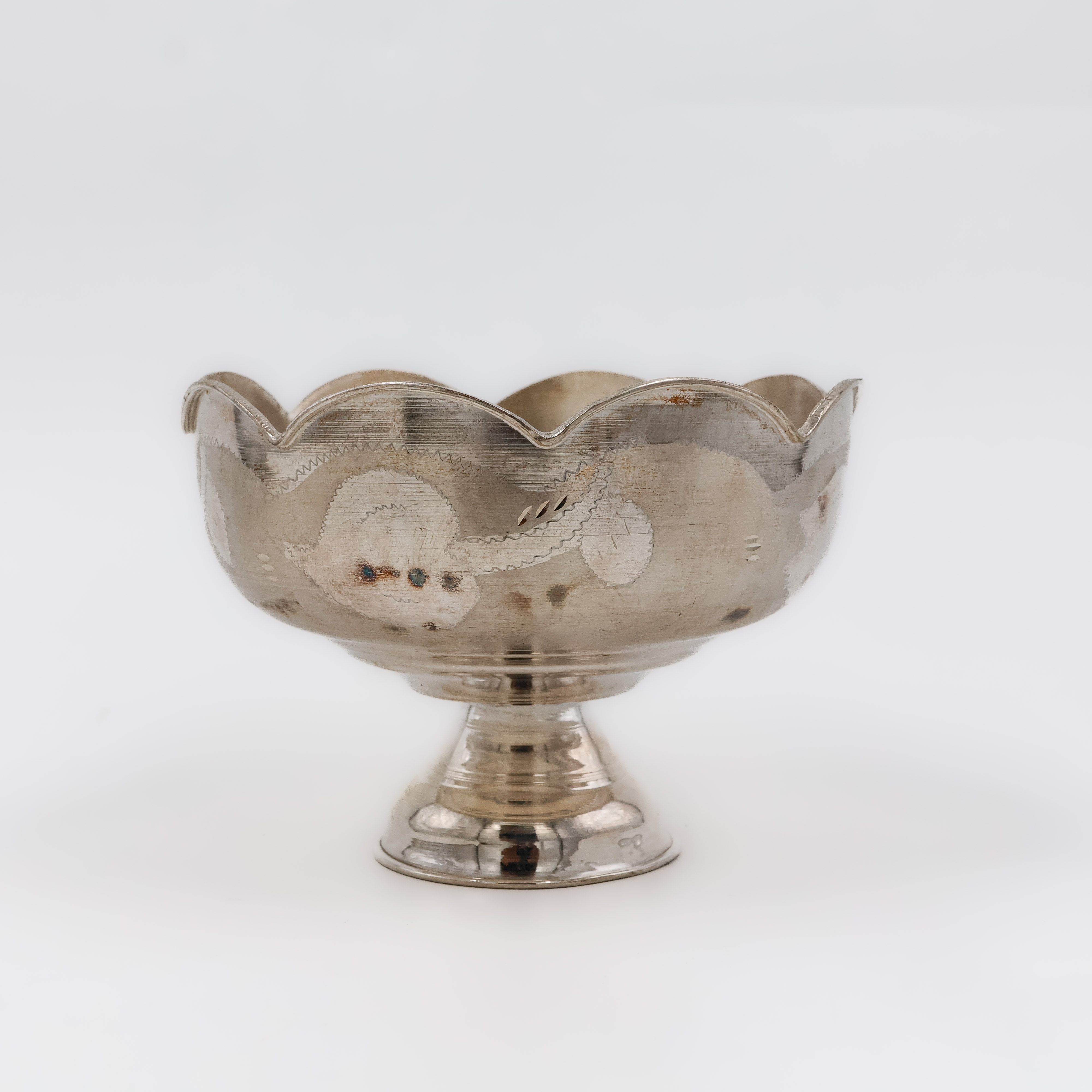 Sacred Lotus Raised Silver Bowl - 