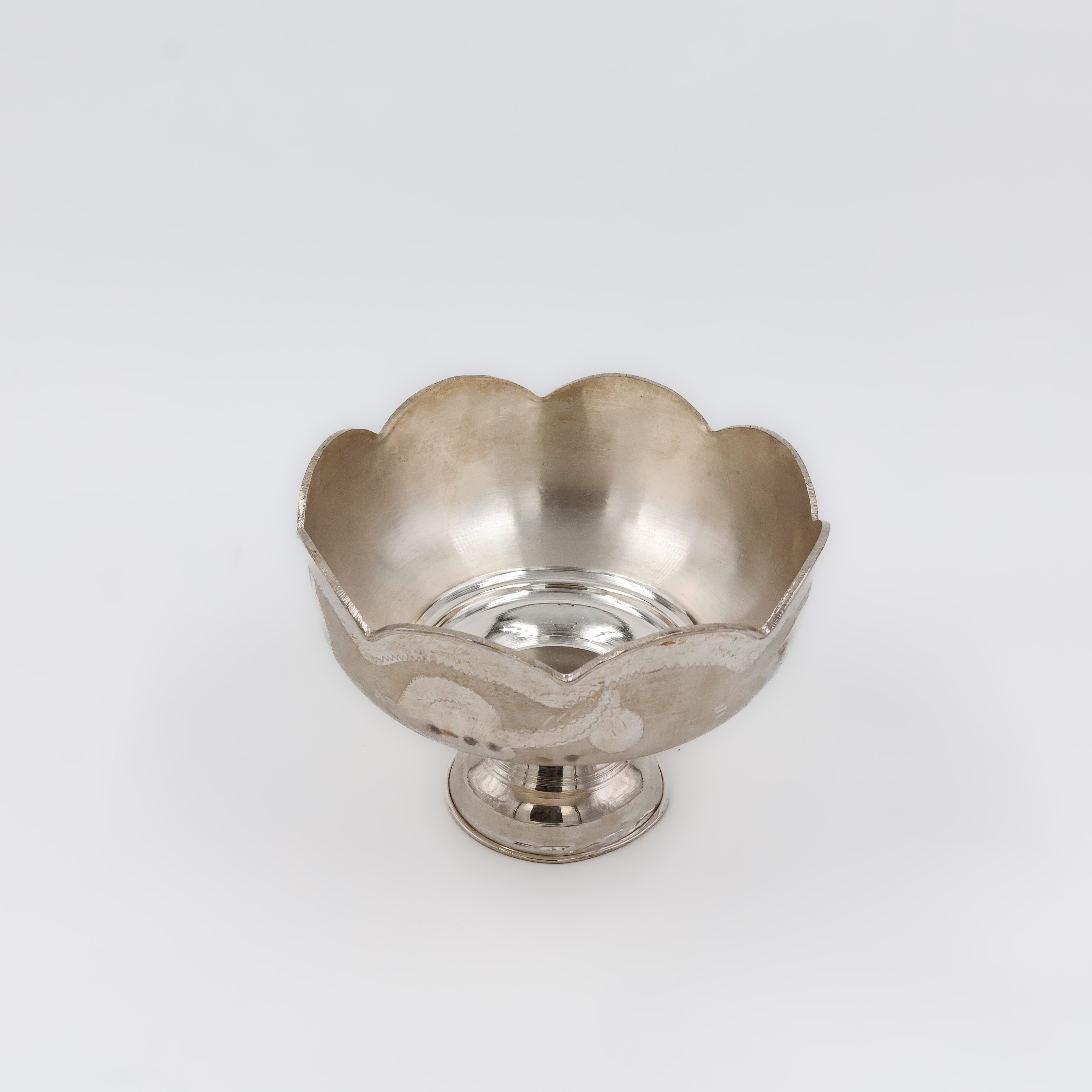 Sacred Lotus Raised Silver Bowl - 