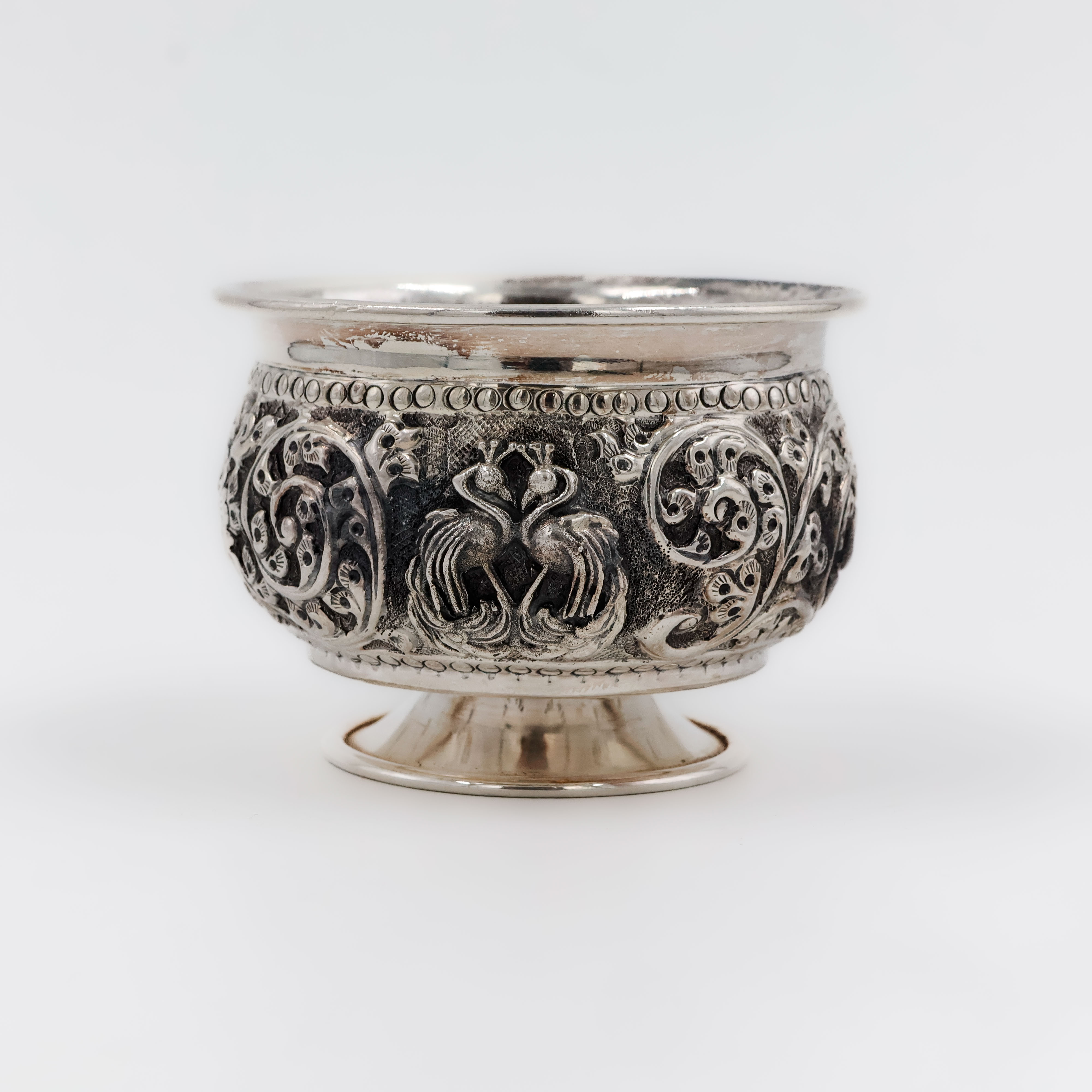 Majestic Temple Motif Silver Bowl - 