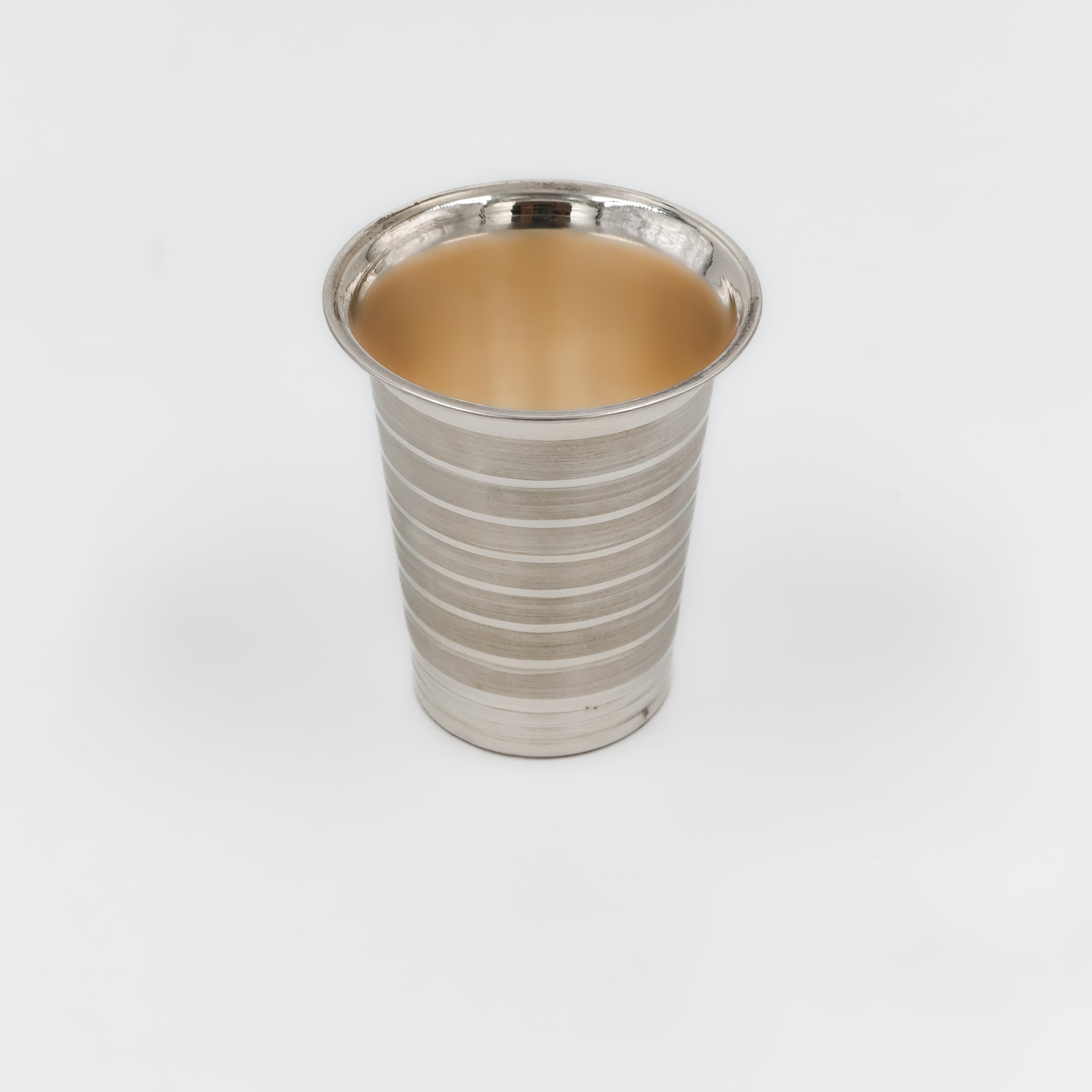 Minimalist Ring Pattern Silver Glass - 