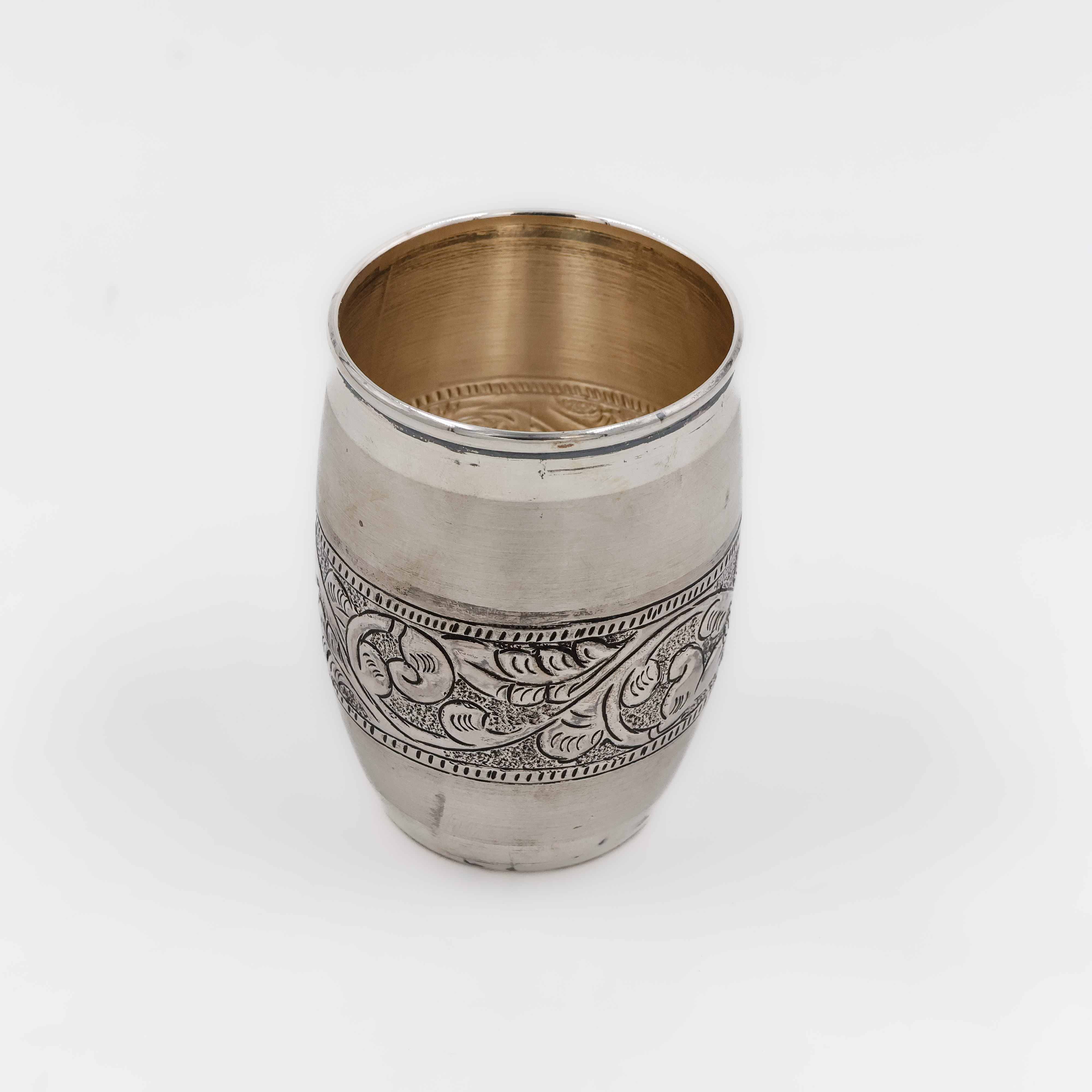 Classic Ornamental Band Silver Glass - 