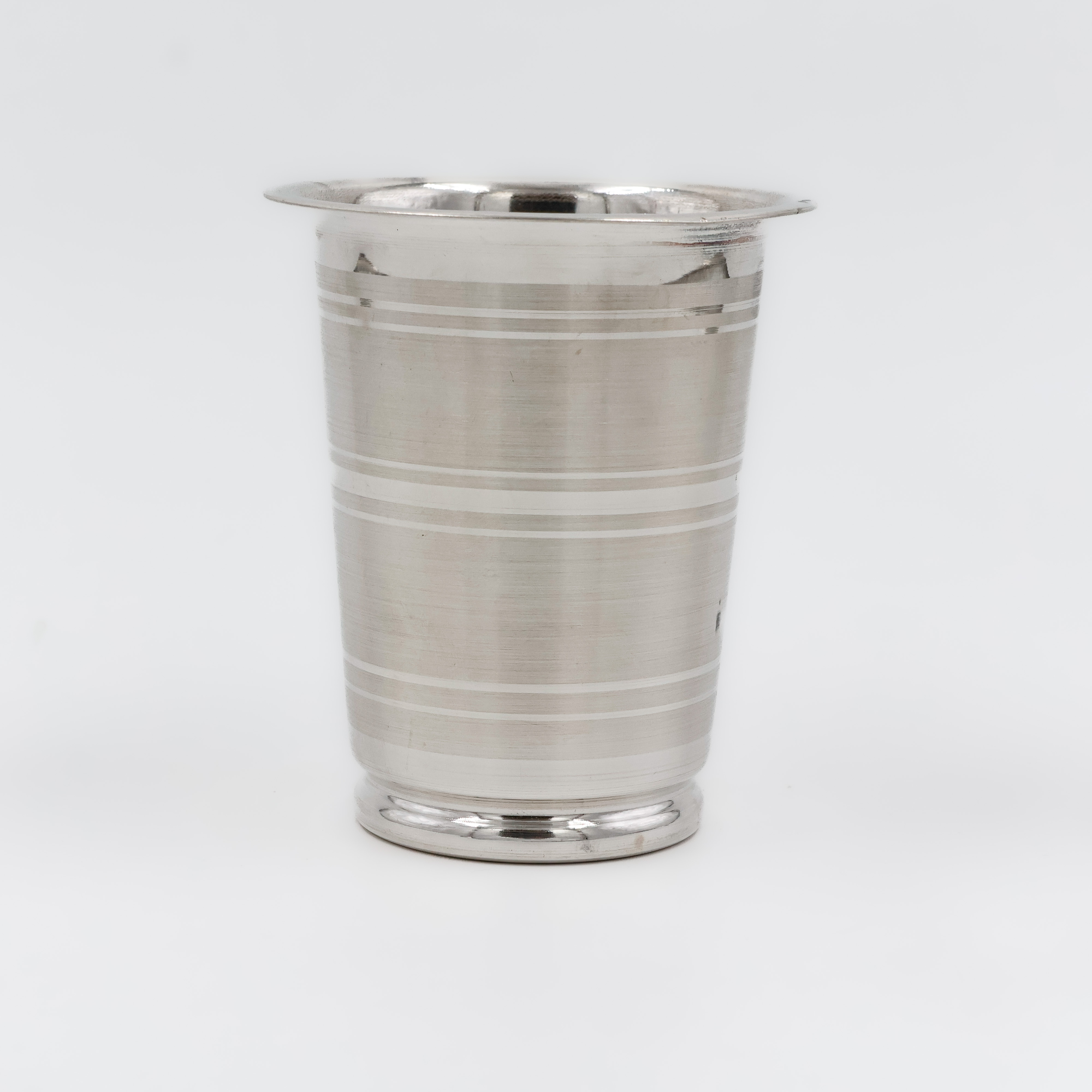 Contemporary Line Design Silver Glass - 