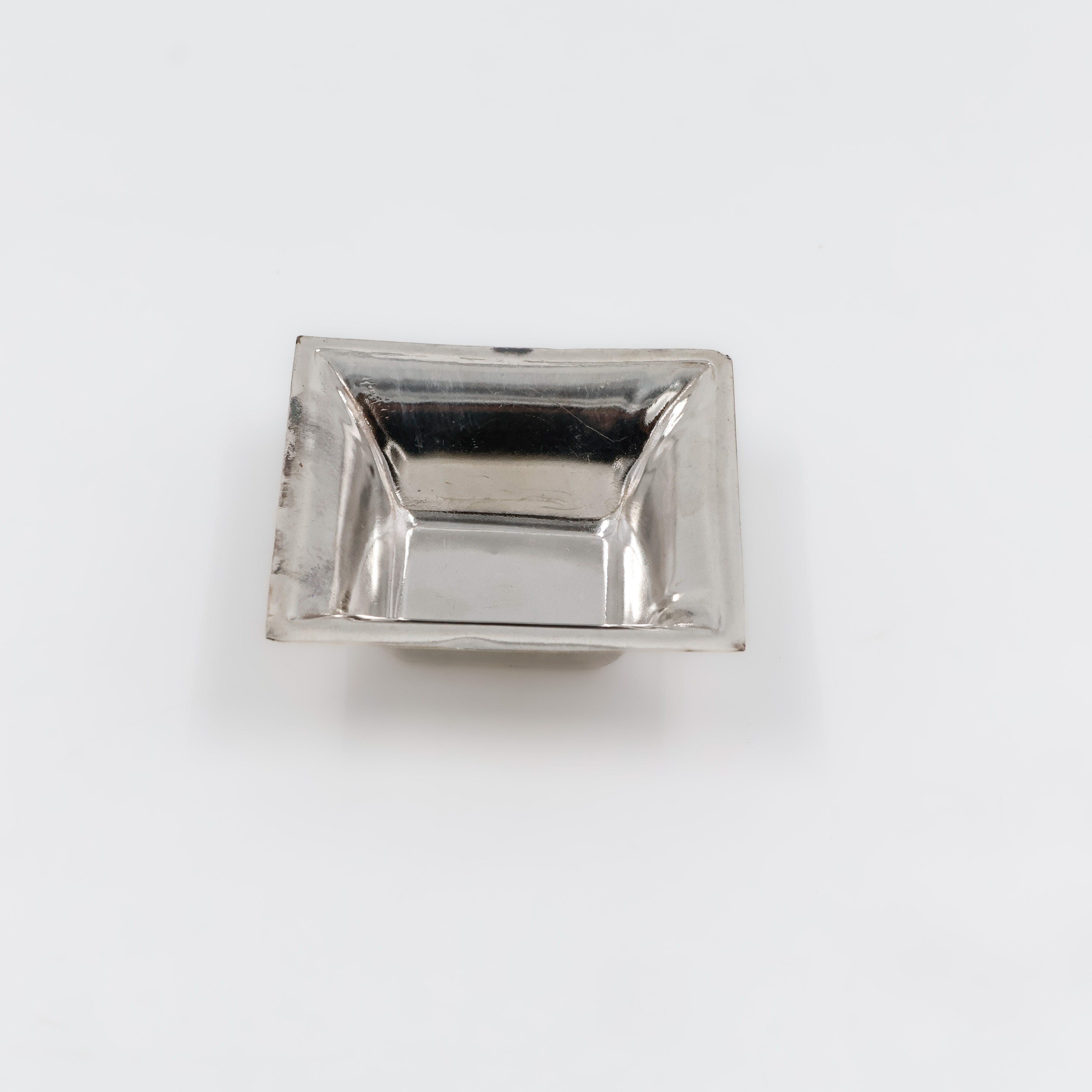 Minimalist Square Base Silver Bowl - 