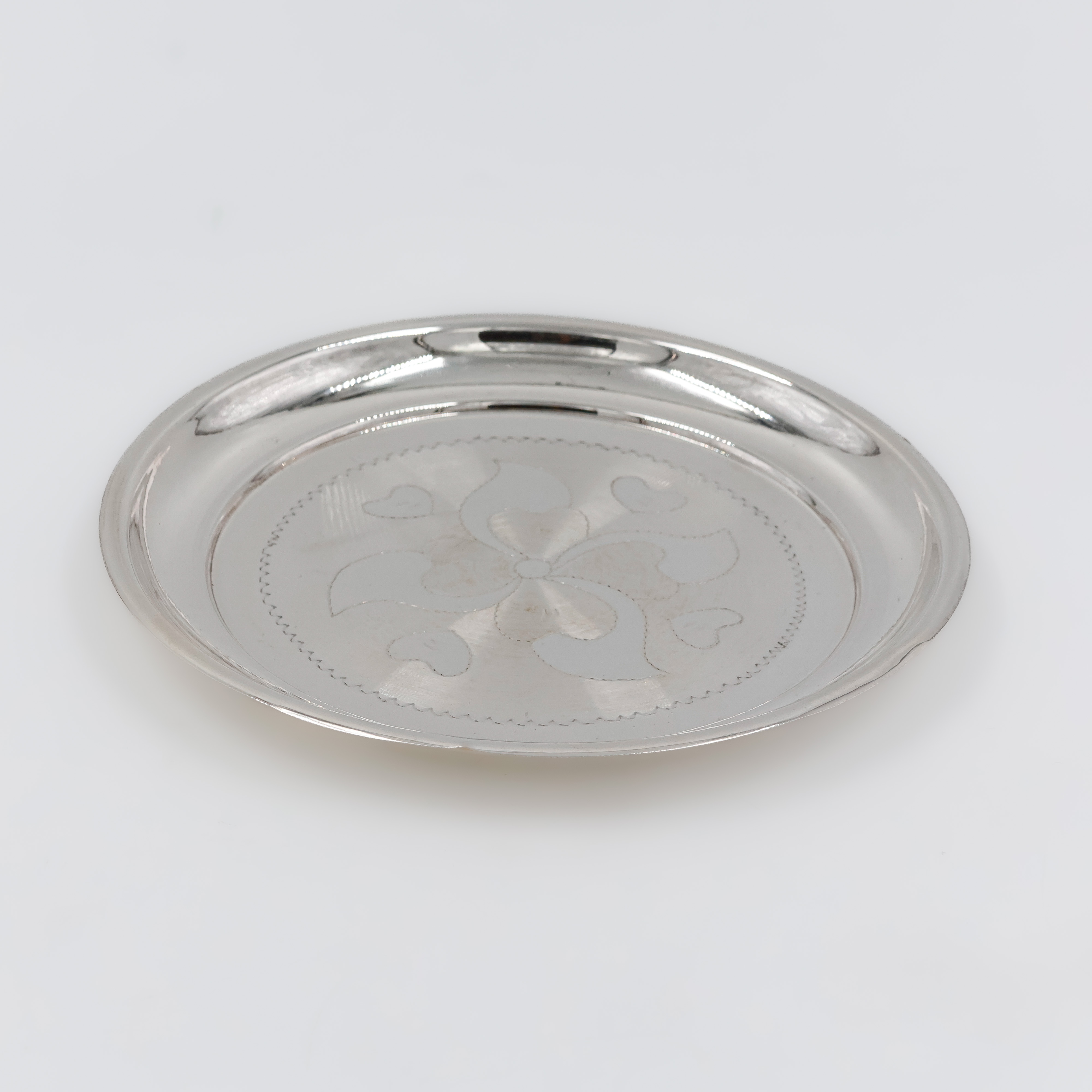 Traditional Engraved Silver Plate - 