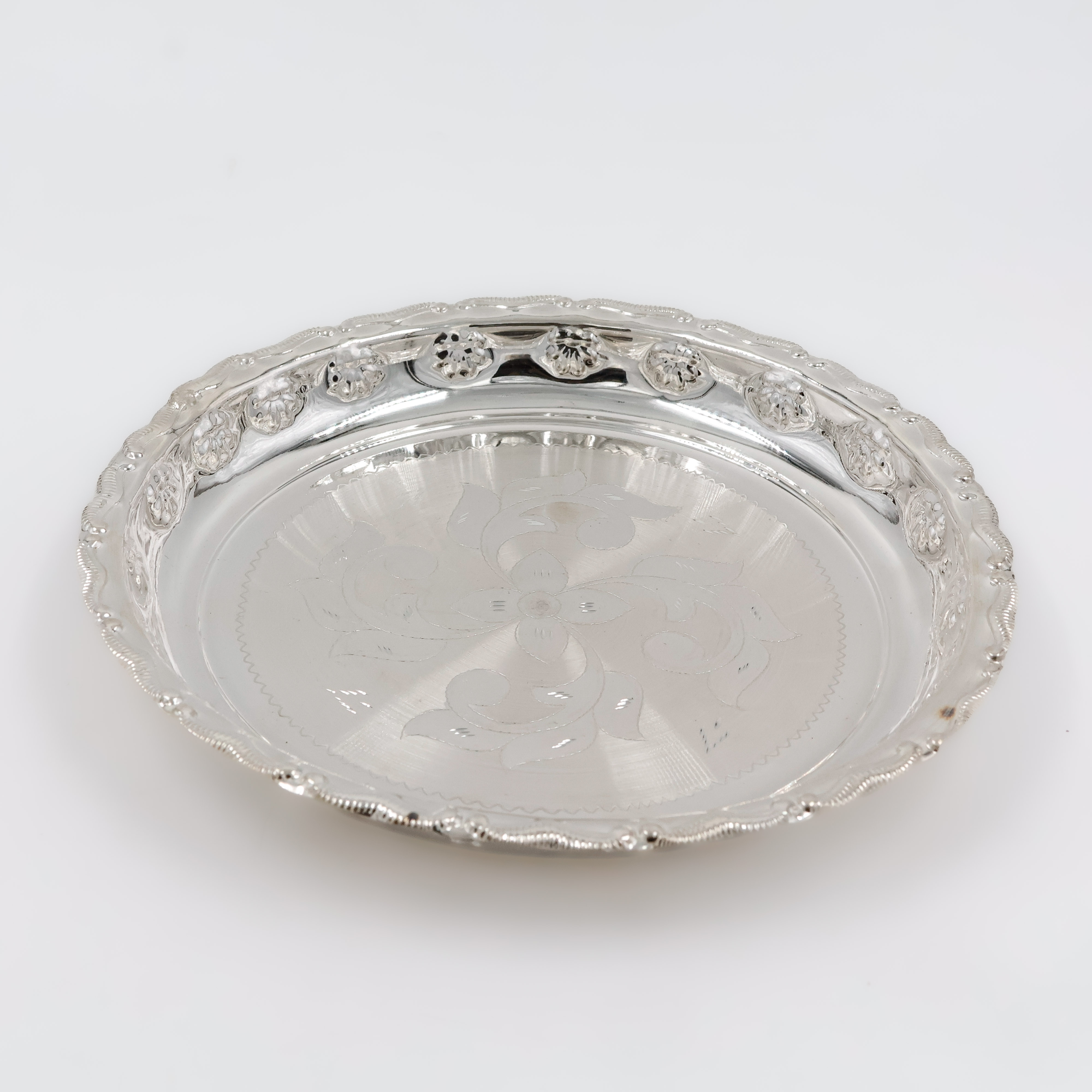 Antique Finish Oval Silver Plate - 