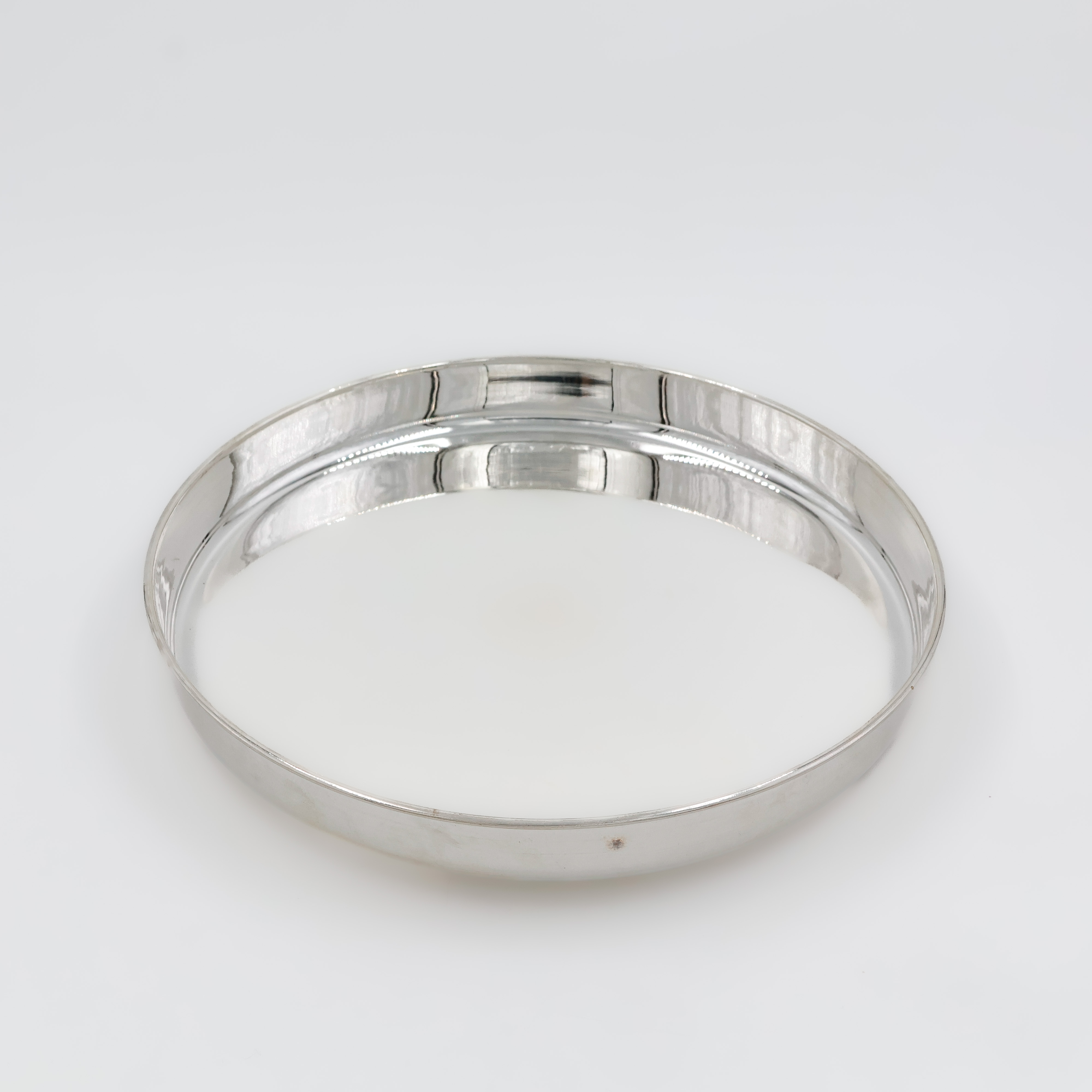 Raised Rim Utility Silver Plate - 