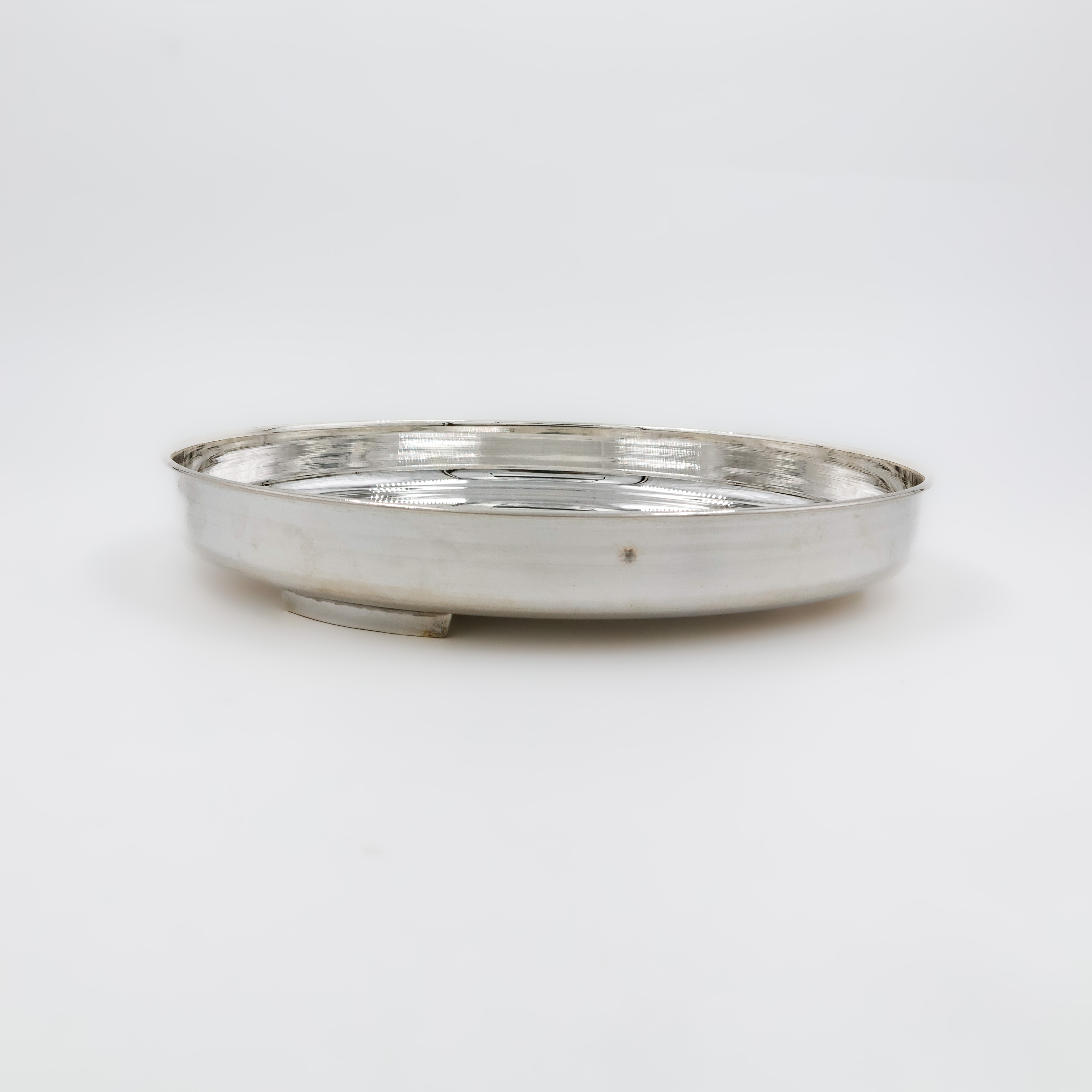 Raised Rim Utility Silver Plate - 