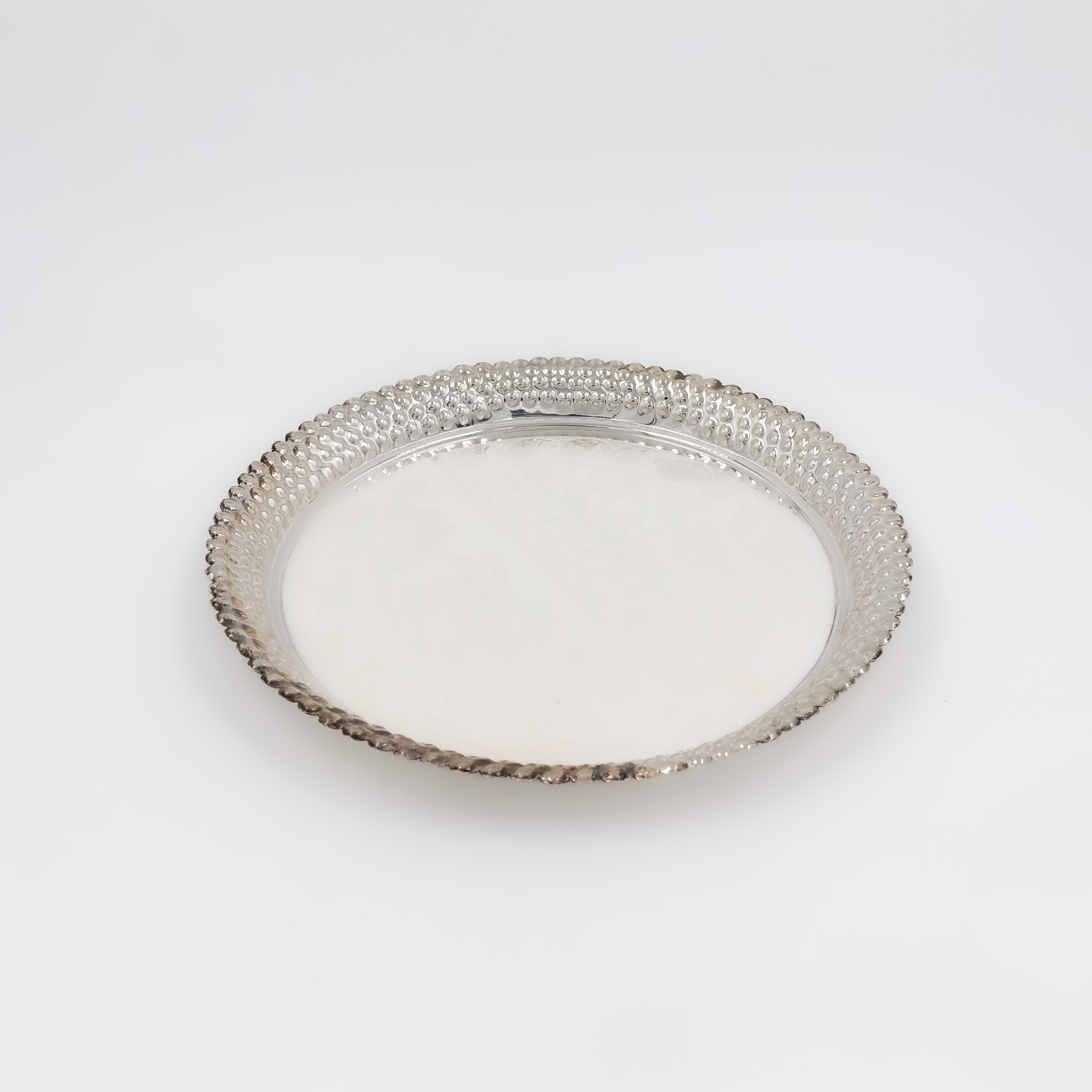 Mesh Rim Designer Silver Plate - 