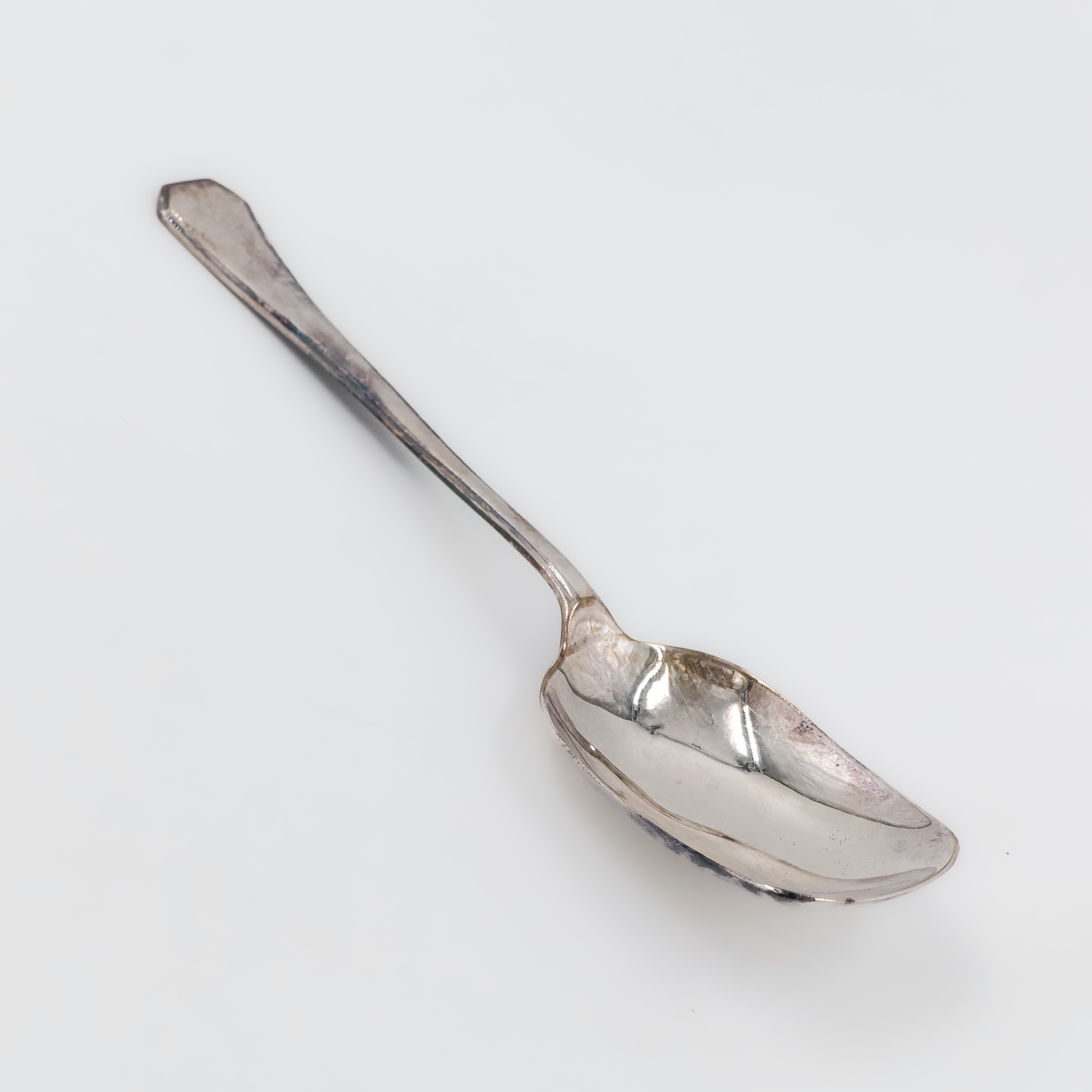Hand-Forged Rustic Silver Spoon - 