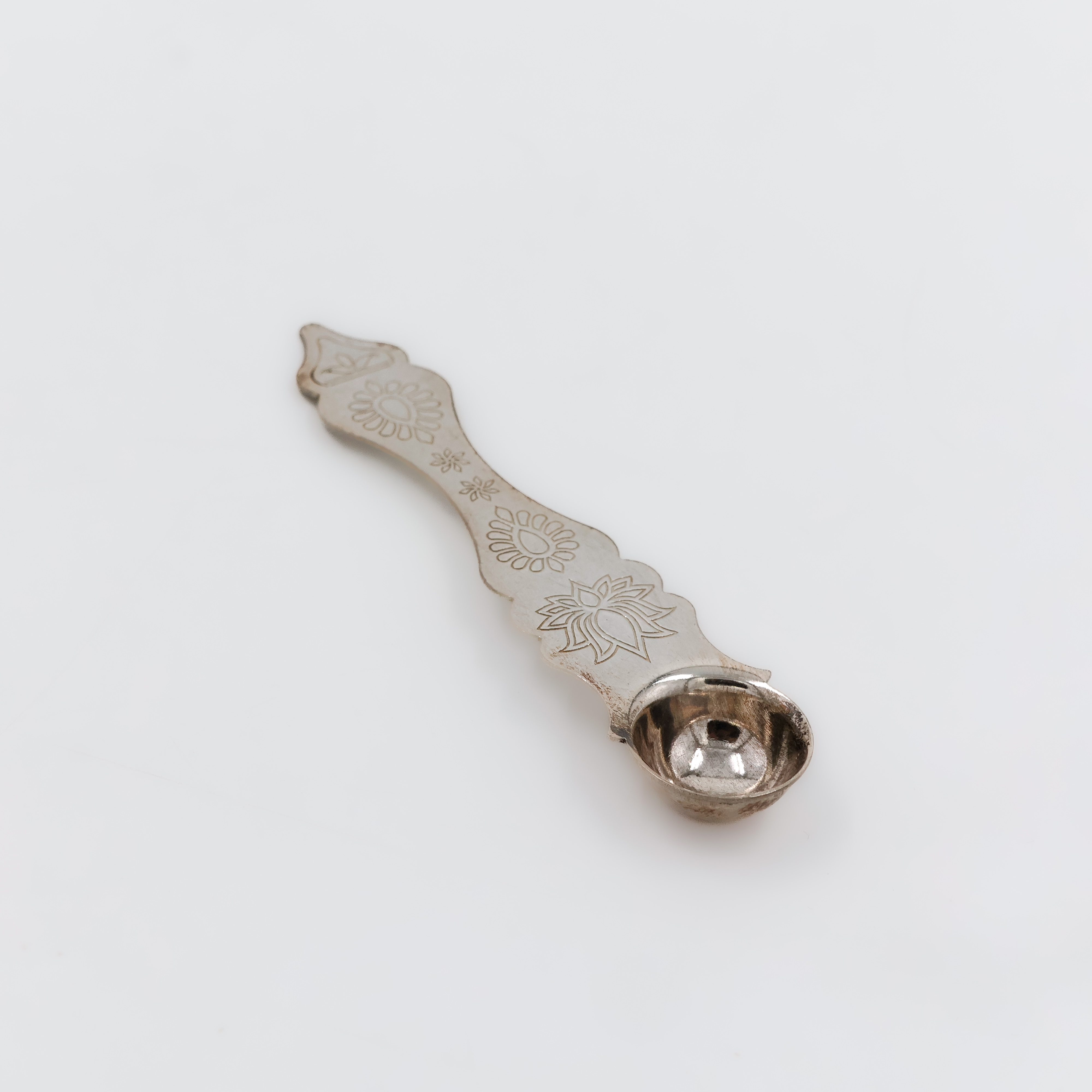 Ornate Design Silver Spoon - 